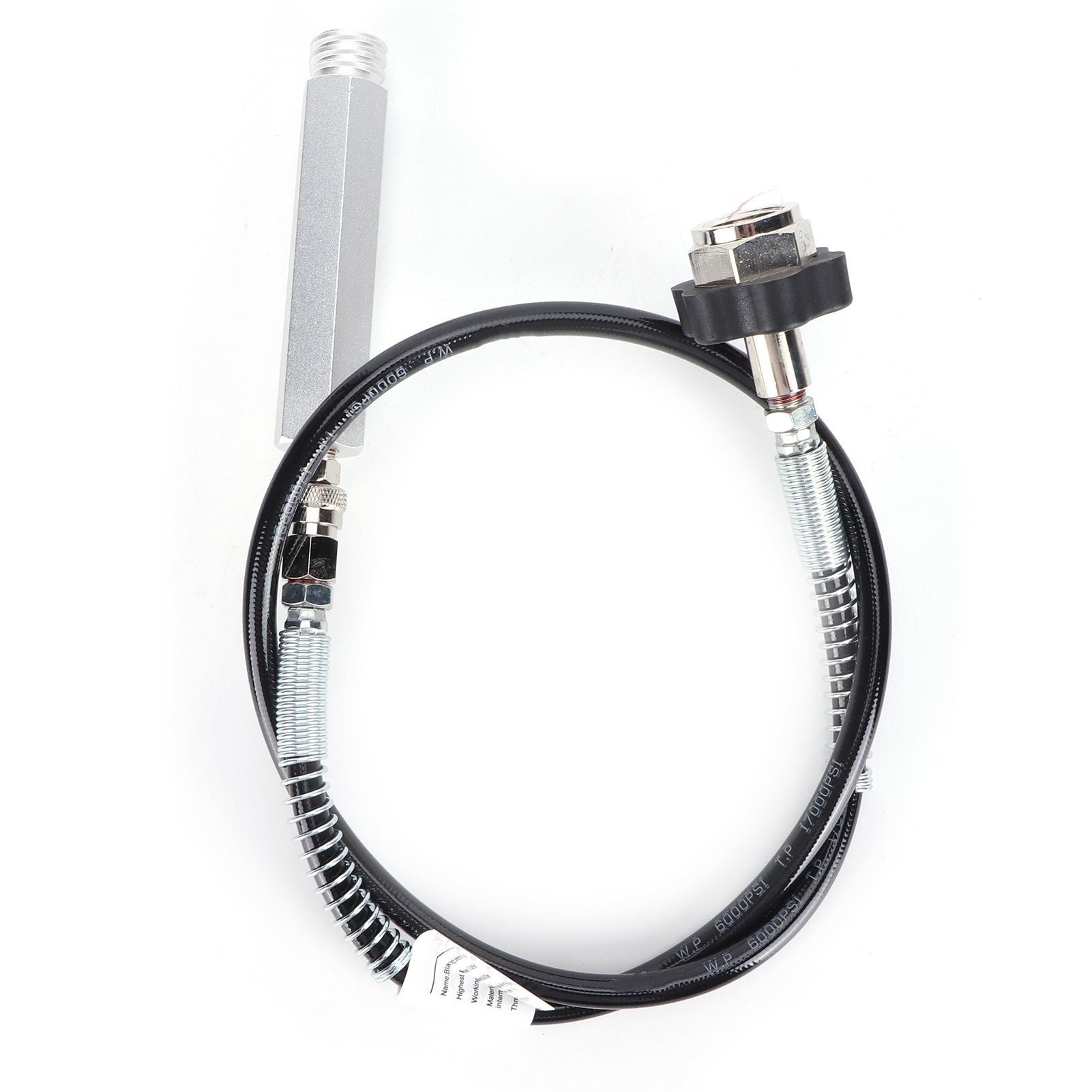 36in Black CO2 Soda Hose Adapter Kit CGA320 TR21‑4 Dual Thread Good Sealing view 6