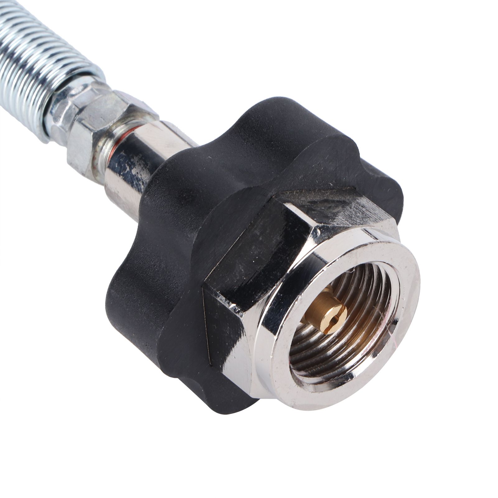 36in Black CO2 Soda Hose Adapter Kit CGA320 TR21‑4 Dual Thread Good Sealing view 12