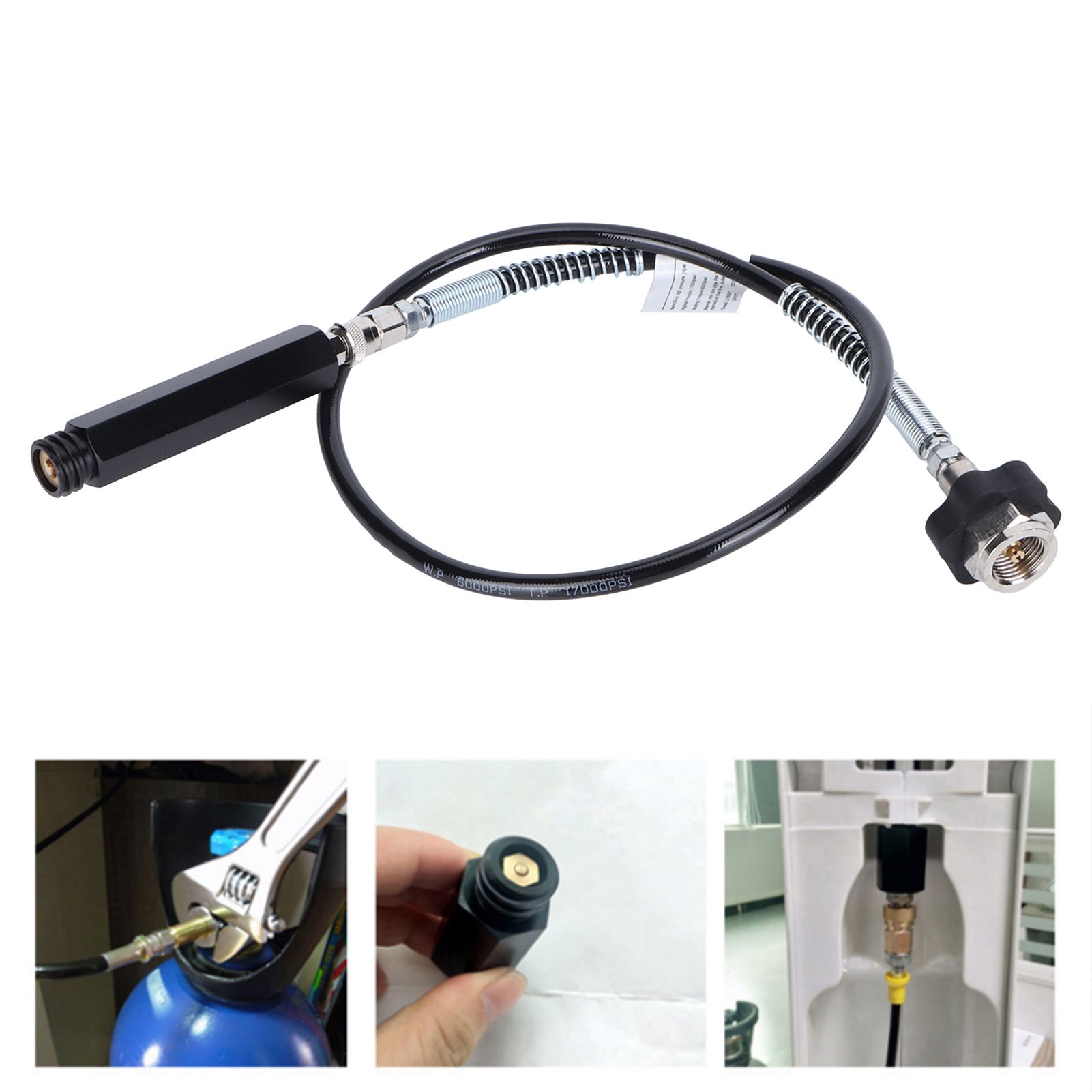 CGA320 TR21‑4 36in Black Soda Hose Adapter Set Stable Performance Sturdy view 10