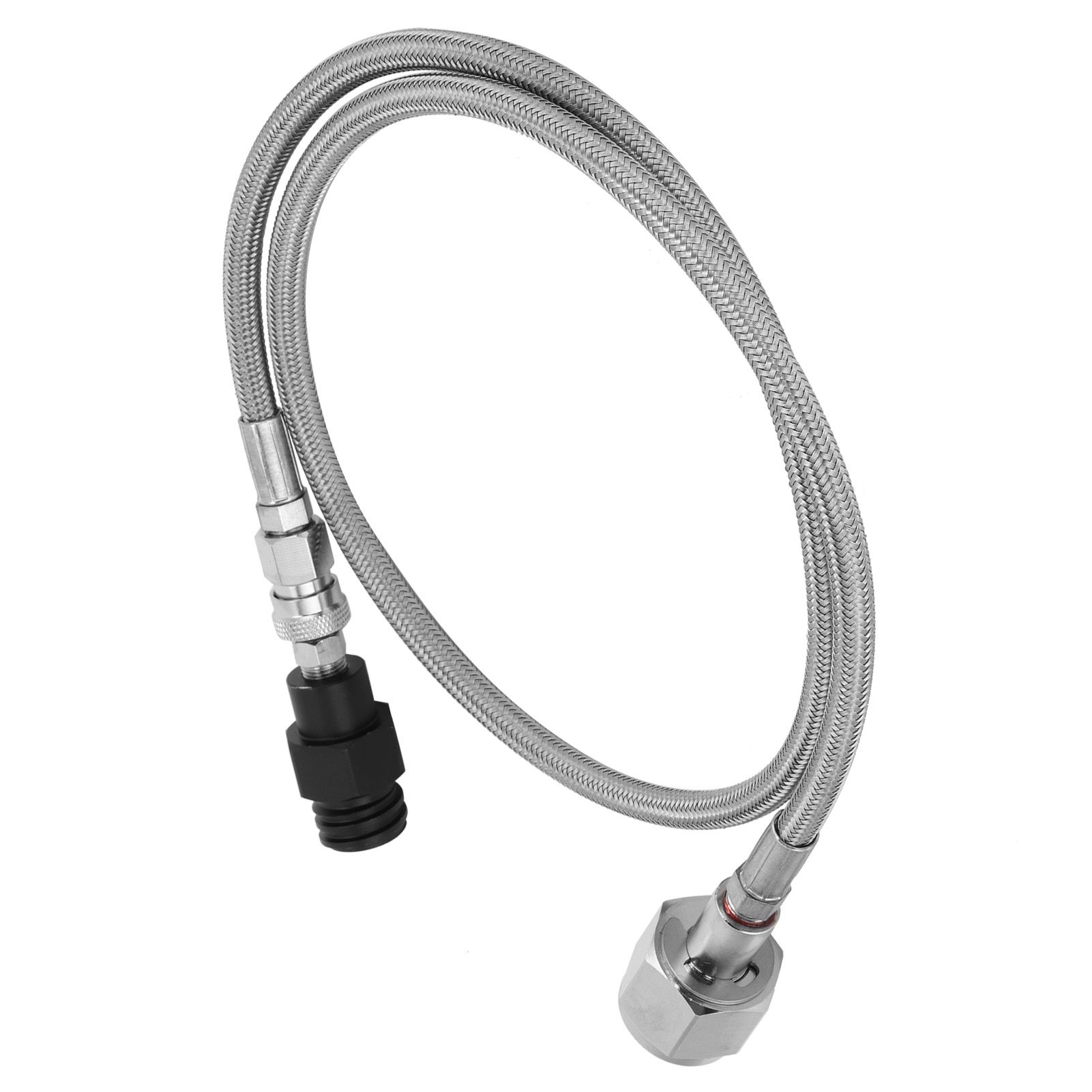 CGA320 1M Low Pressure Soda Hose with Black CO2 Cylinder Refill Adapter TR21-4 view 8