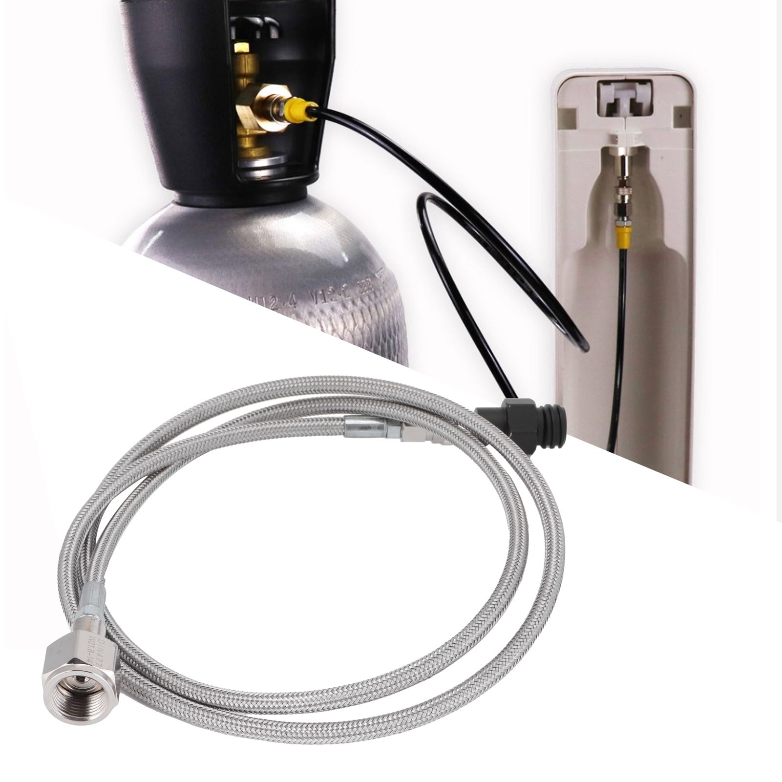 Soda Tube CO2 Cylinder Refill Adapter Hose LowPressure 1500Psi 1.5m W21.814 view 10