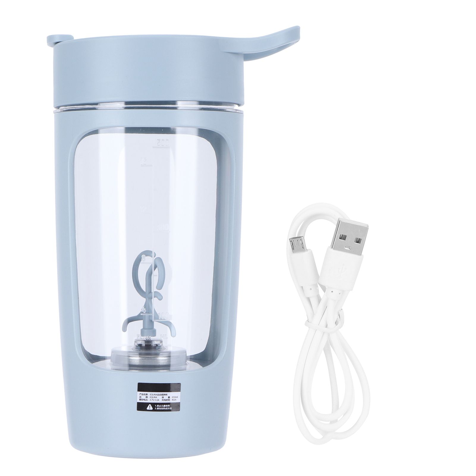 650ml Portable Eletric Shaker Bottle Automatic Mixer Bottle Coffee Juice Milk view 2