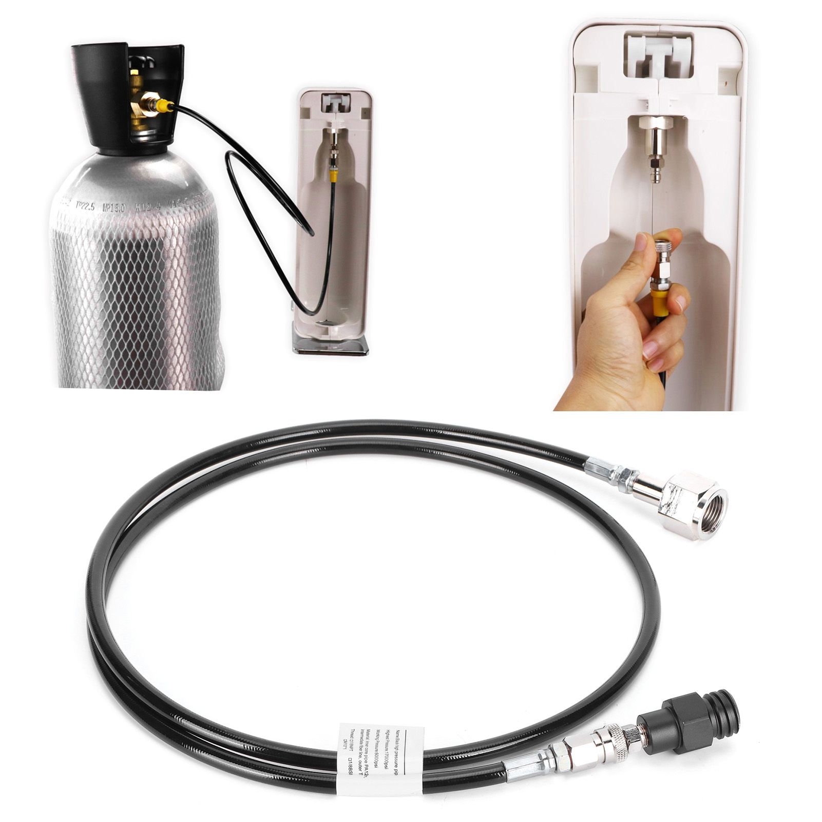 CGA320 1.5m Soda Hose Adapter CO2 Gas Cylinder Refill Adapter Connector Soda view 10