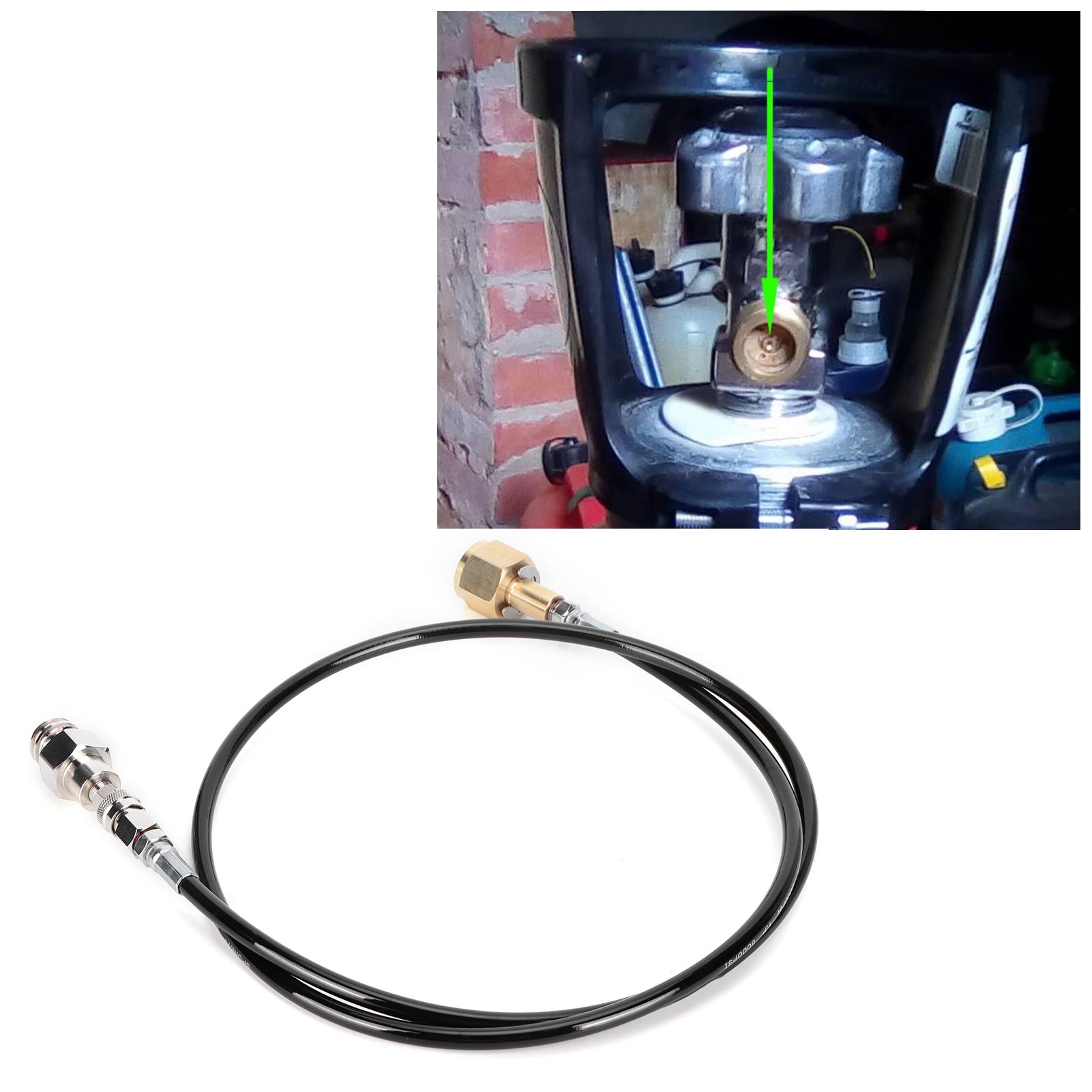 CO2 Cylinder Refill Adapter W21.8-14 with 50 inch Hose CO2 Tank Soda Maker view 9