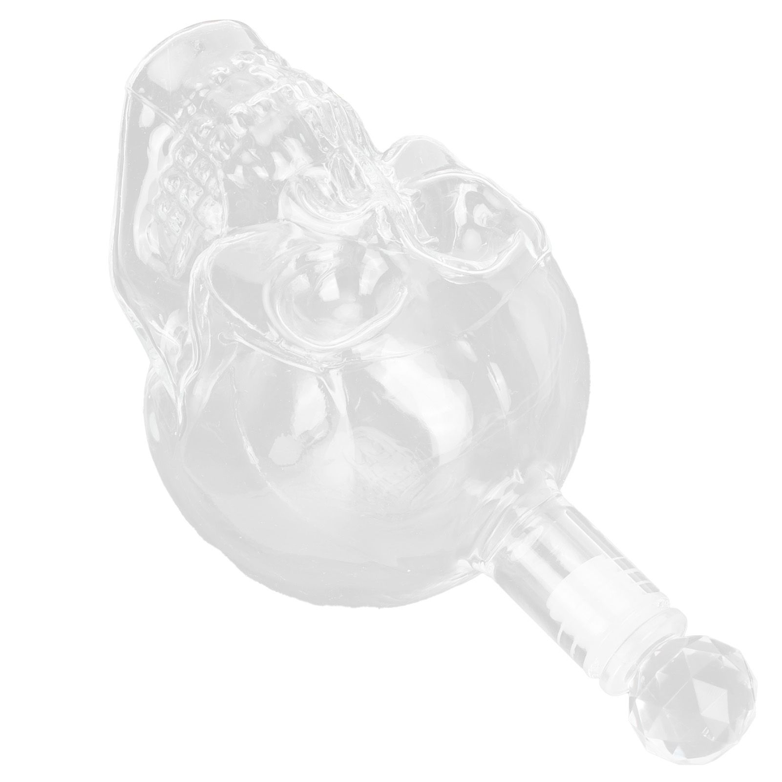 Skull Shape Glass Wine Bottle Transparent Whisky Bottle Container for Bar KTV view 5