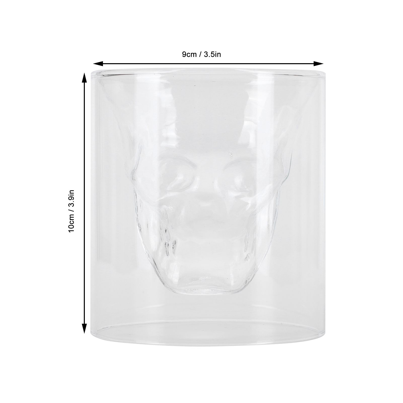 250ml Wine Glass Innovative Double Layer Skull Shape Beer Cup Mug for KTV Bar Club view 10