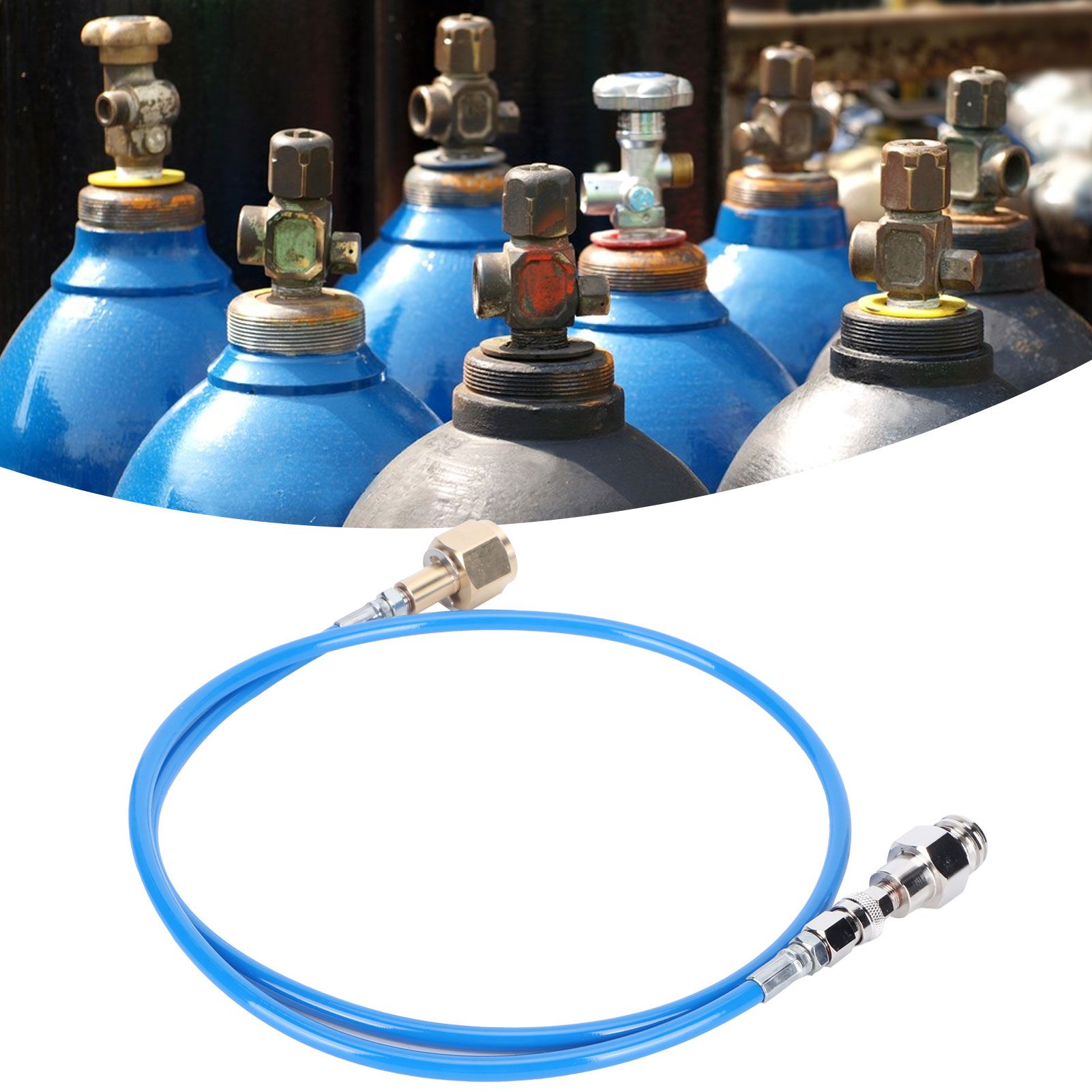 CGA320//TR21-4 Soda Hose Adapter 50in CO2 Gas Cylinder Refilling Connector view 10
