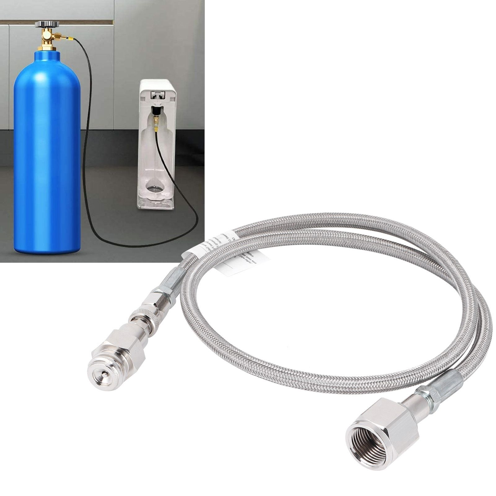 CO2 Universal External Hose Adapter G5/8-14 1m Soda PTFE Hose Soda Maker view 9