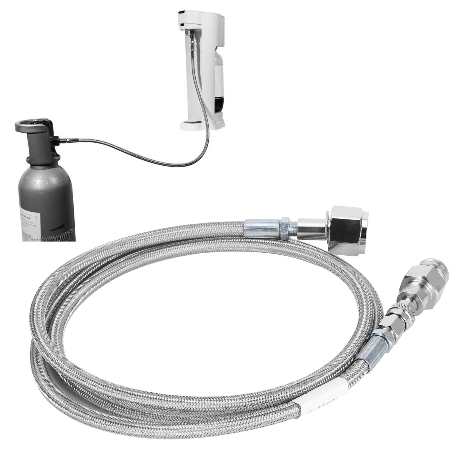 G5/8‑14 // TR21‑4 CO2 Gas Cylinder External Soda Hose Adapter Kit Soda view 10