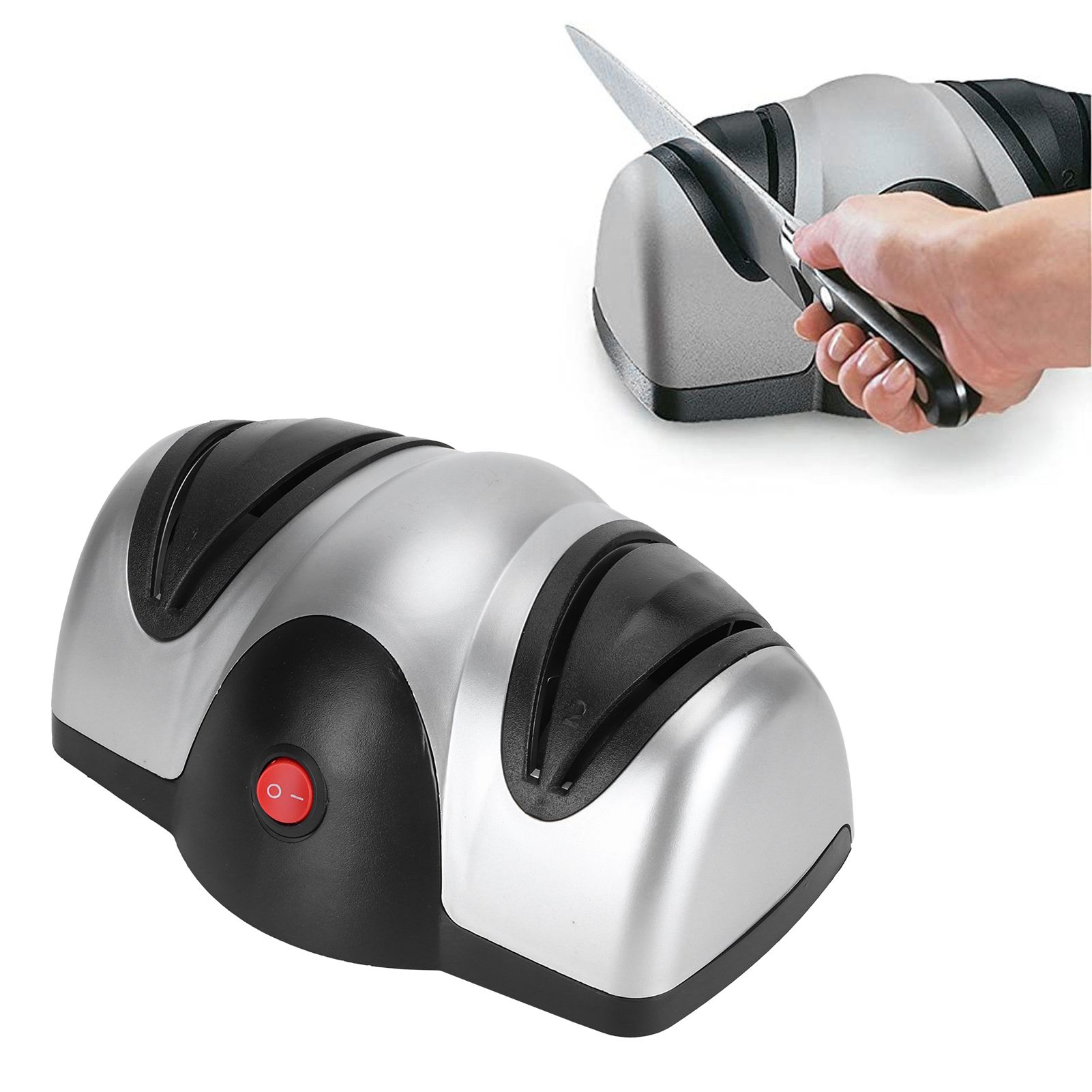 Electric Knife Sharpener Grinder 2‑Stage Sharpening Tool Kitchen Accessory view 9