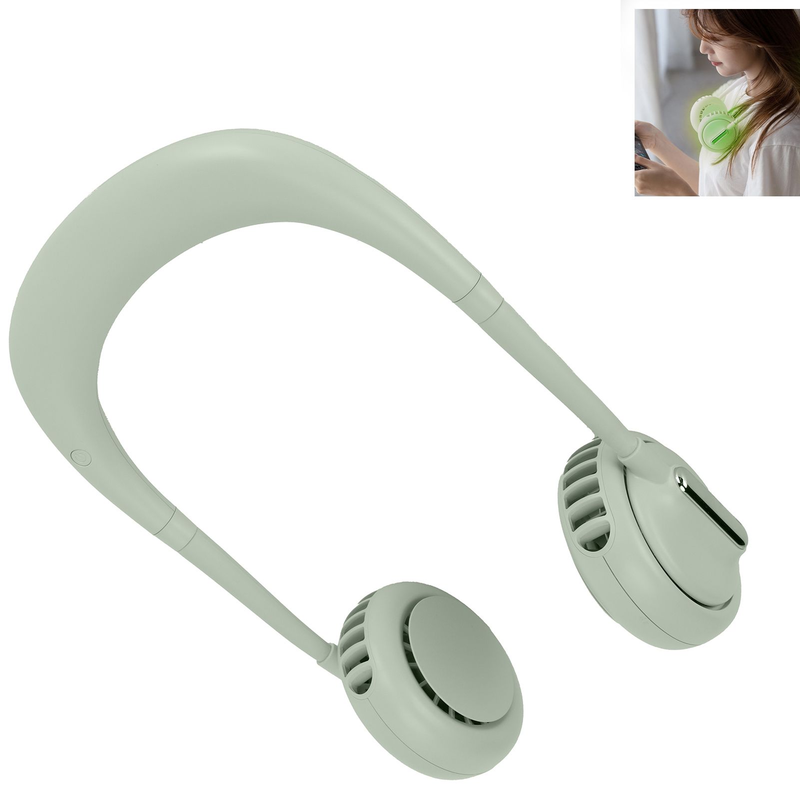 Mini Hands Free Fan USB Charging Hanging Neck Cooling Fan Adjustable 3-Speed view 10