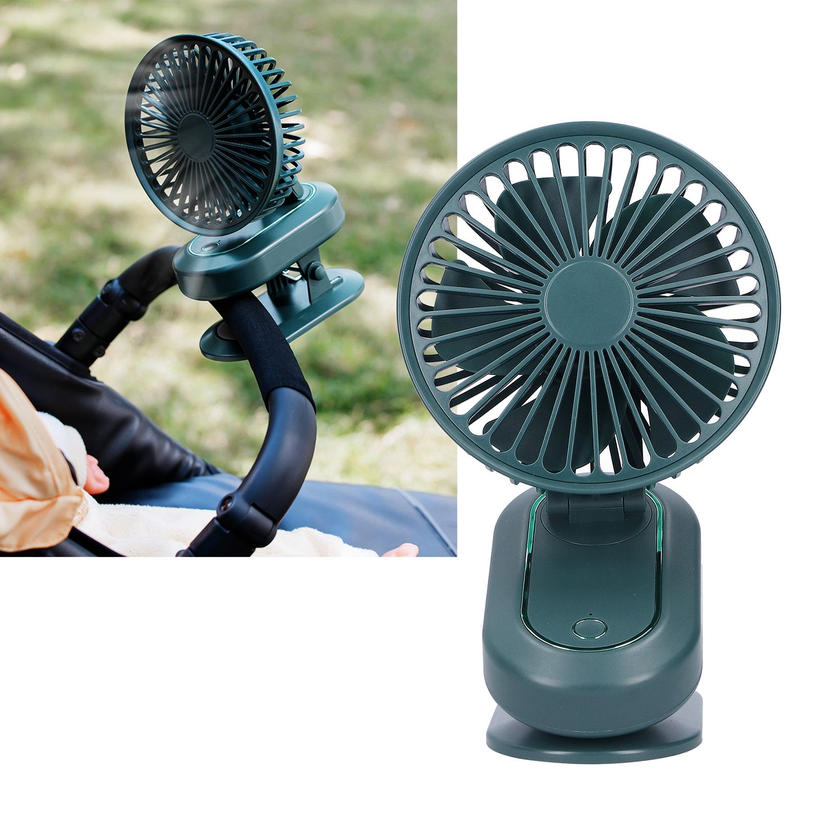 3‑Gears Portable Electric Fan Fully Automatic Shaking Head Electric Fan USB view 11