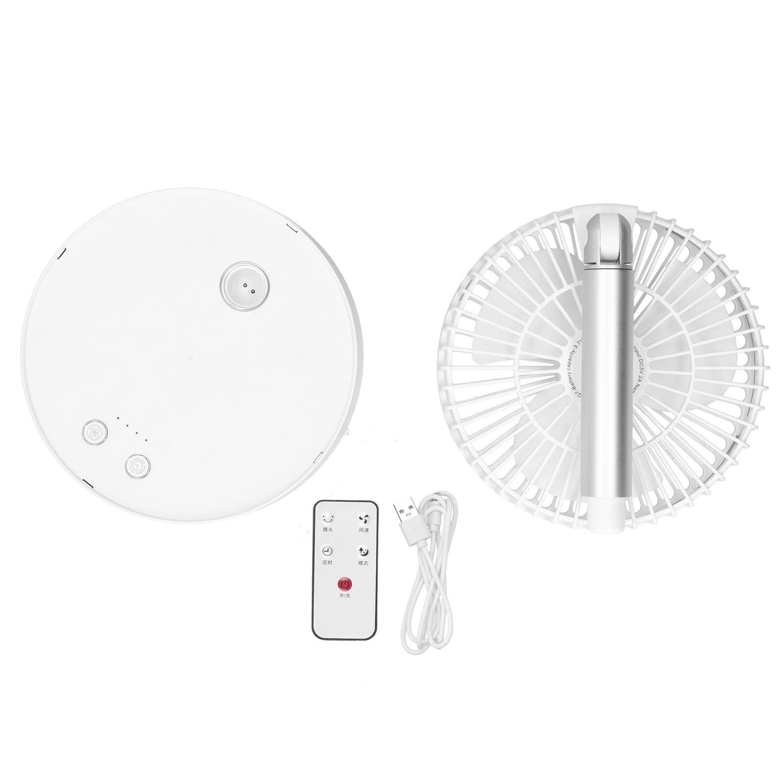 Mini Shake Head Fan Portable Folding Telescopic Electric Fan for Home Office view 2