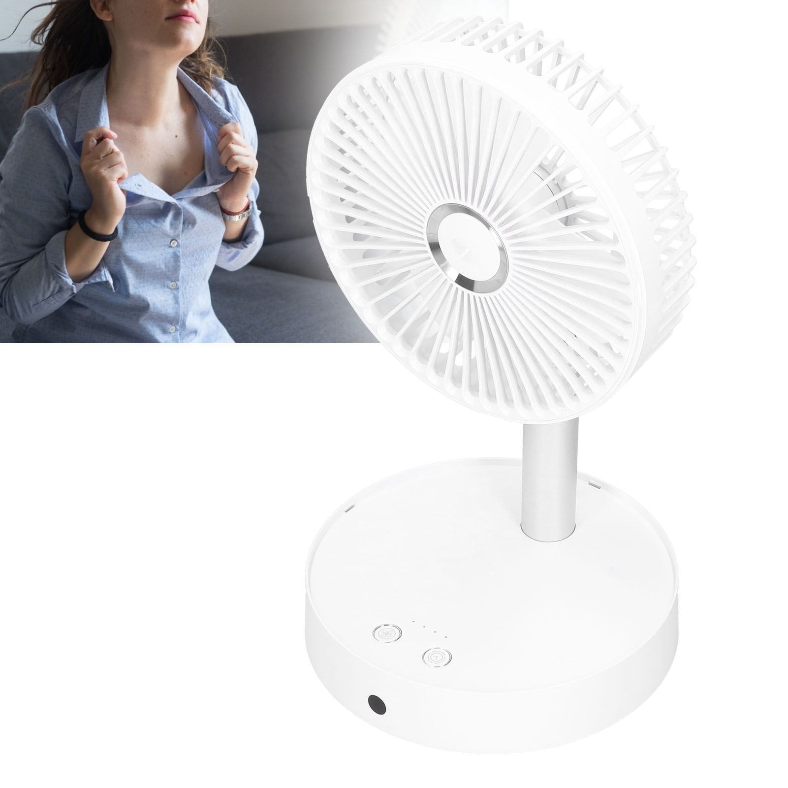 Mini Shake Head Fan Portable Folding Telescopic Electric Fan for Home Office view 11