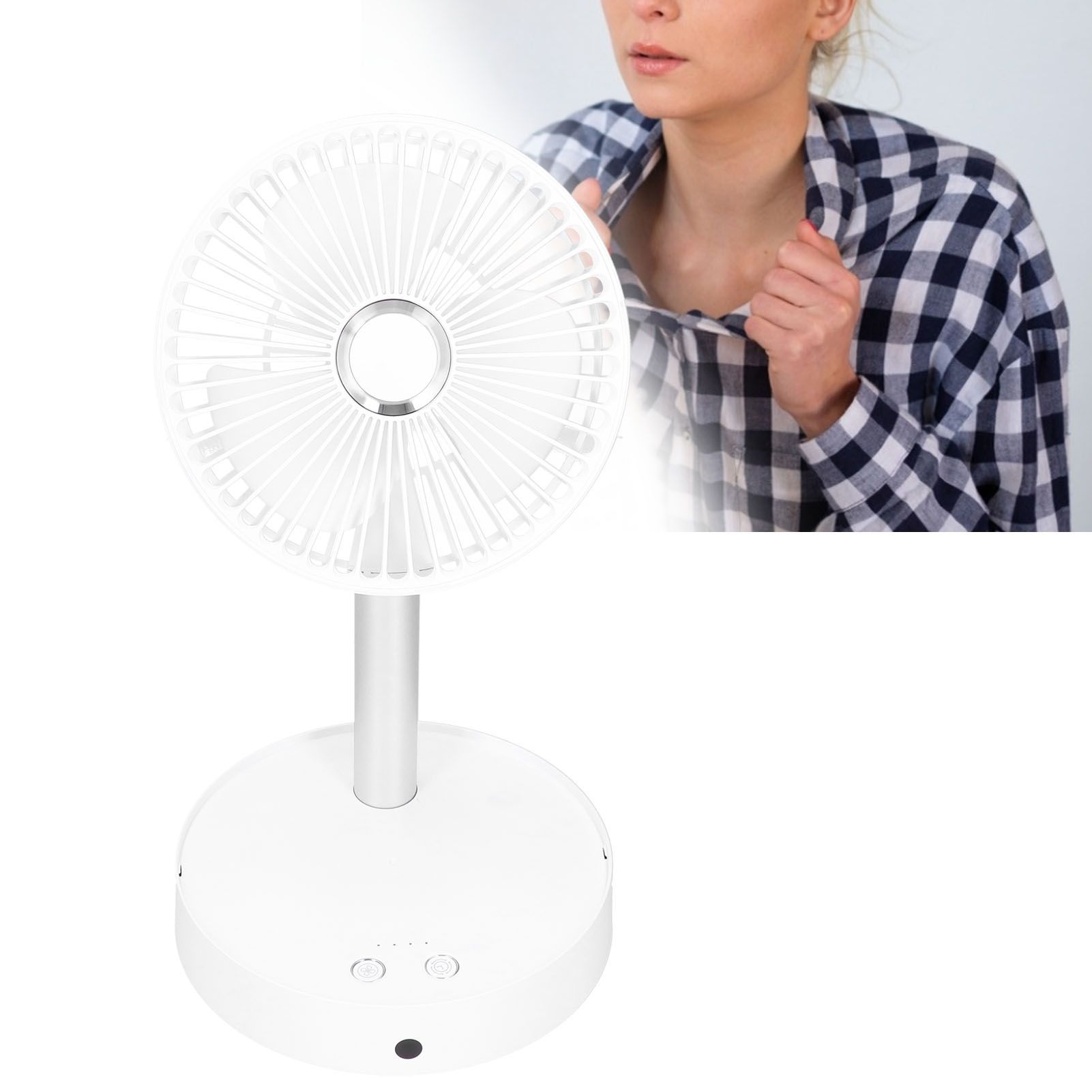 Mini Shake Head Fan Portable Folding Telescopic Electric Fan for Home Office view 12