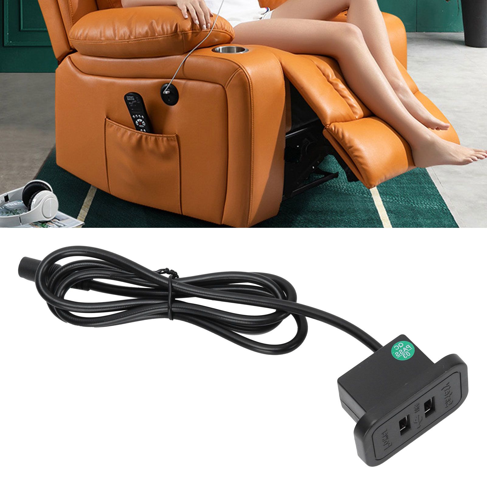 Recliner Chair Charger with Dual USB Port 5V 2A for Desktop Sofa Bedside view 11