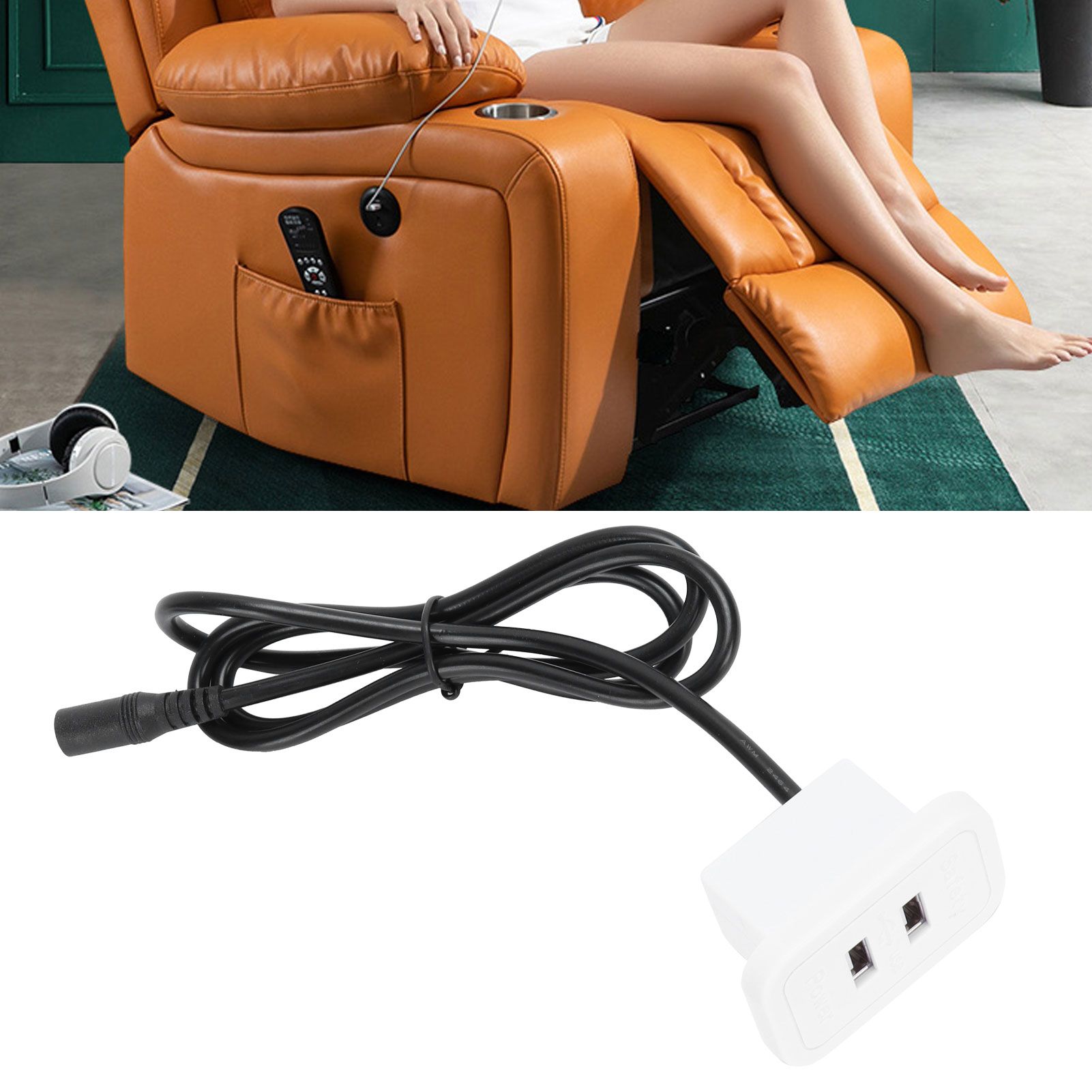 Recliner Chair Charger with Dual USB Port 5V 2A for Desktop Sofa Bedside view 11