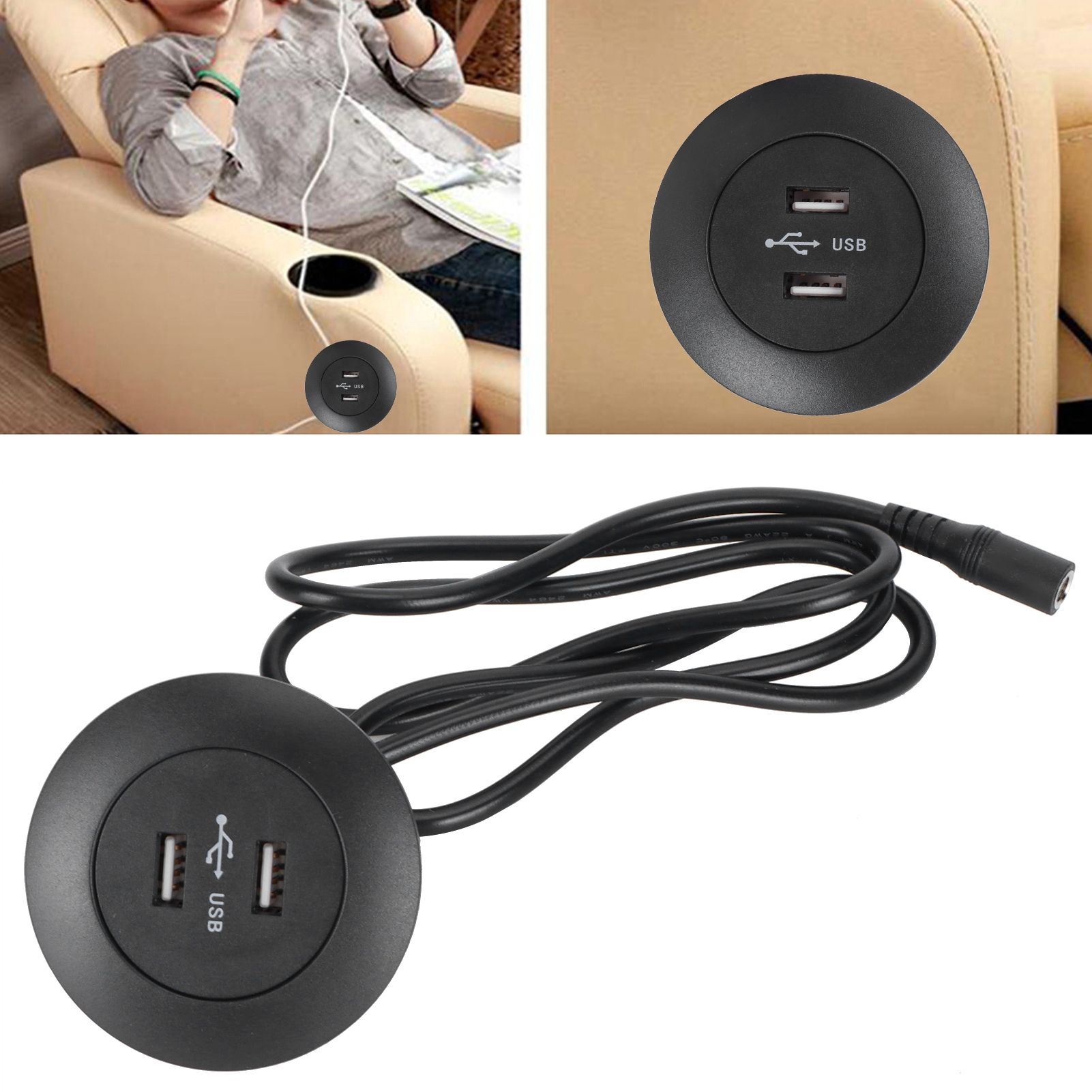 Dual USB2.0 Charging Socket Phone Charger for Electric Recliner Sofa Home view 11