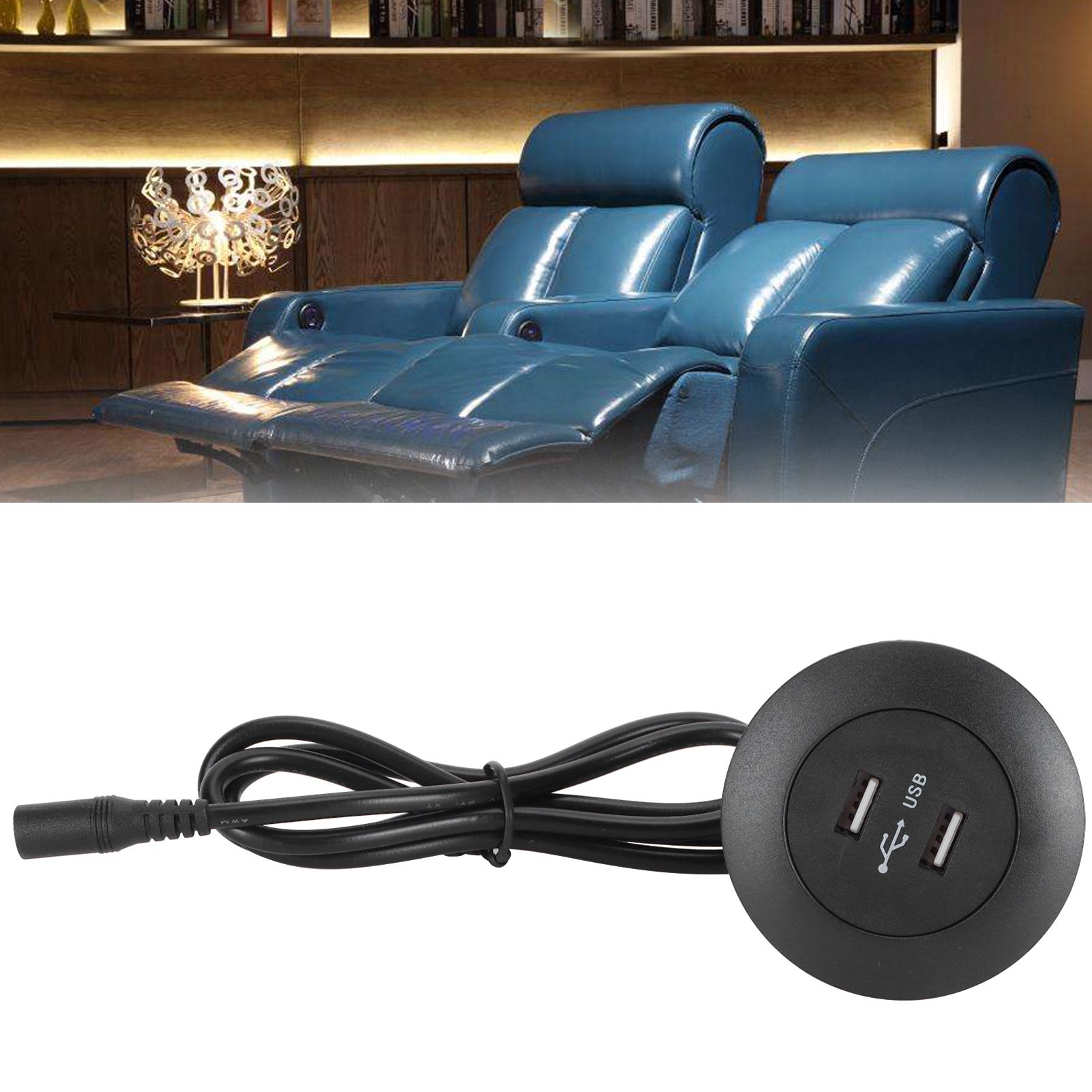 Dual USB2.0 Charging Socket Phone Charger for Electric Recliner Sofa Home view 12