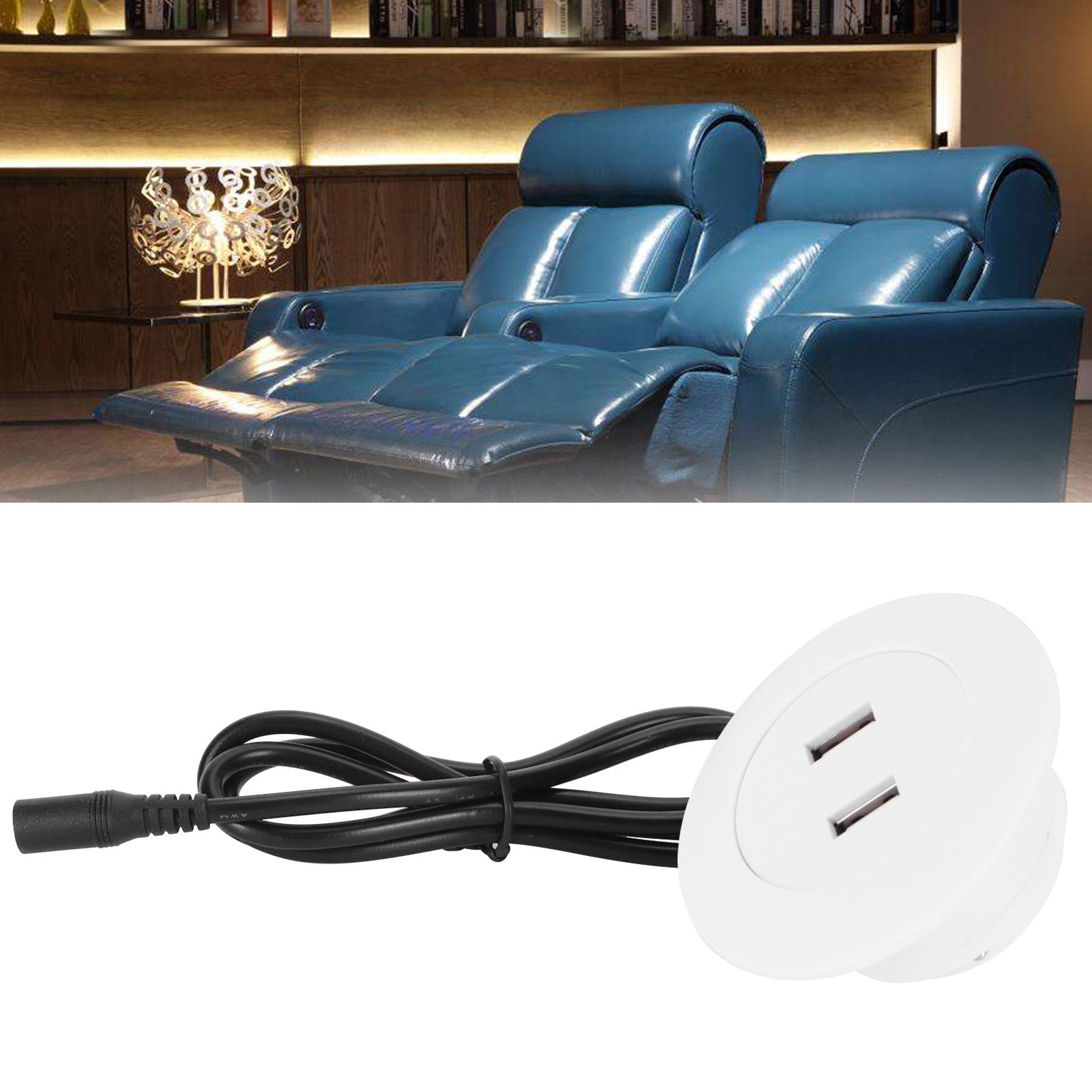 Dual USB2.0 Charging Socket Phone Charger for Electric Recliner Sofa Home view 12