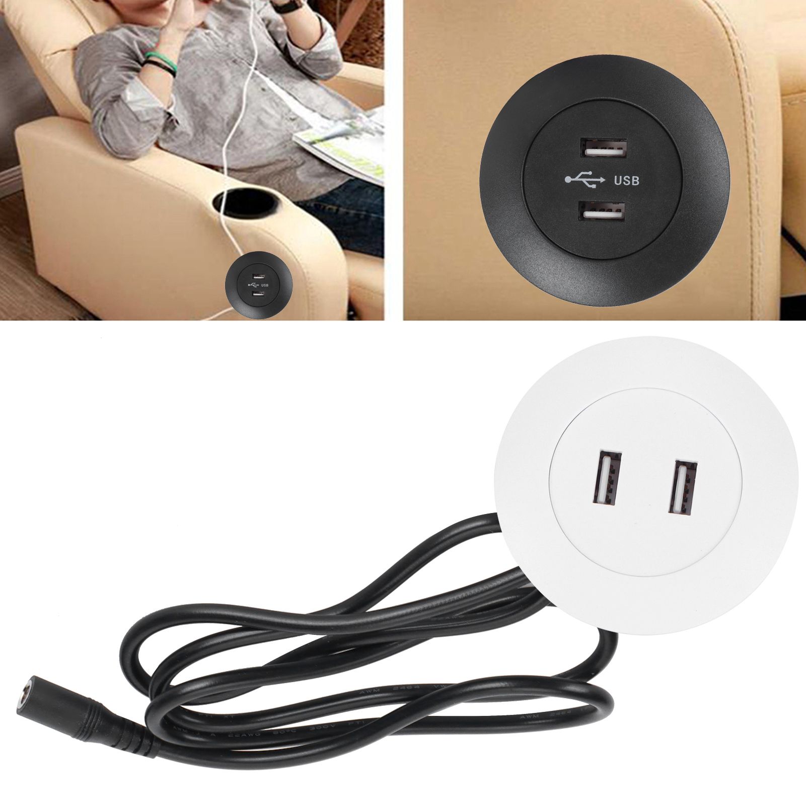 Dual USB2.0 Charging Socket Phone Charger for Electric Recliner Sofa Home view 11