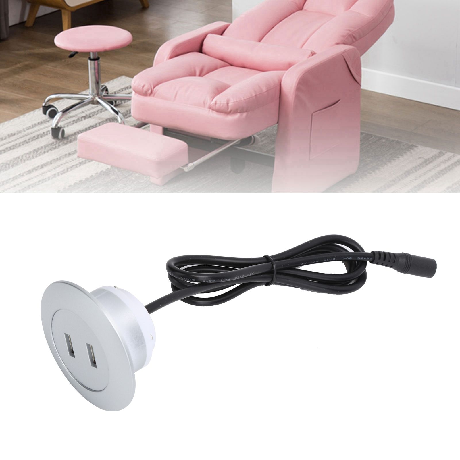 Dual USB2.0 Charging Socket Charger for Electric Recliner Sofa Household view 12