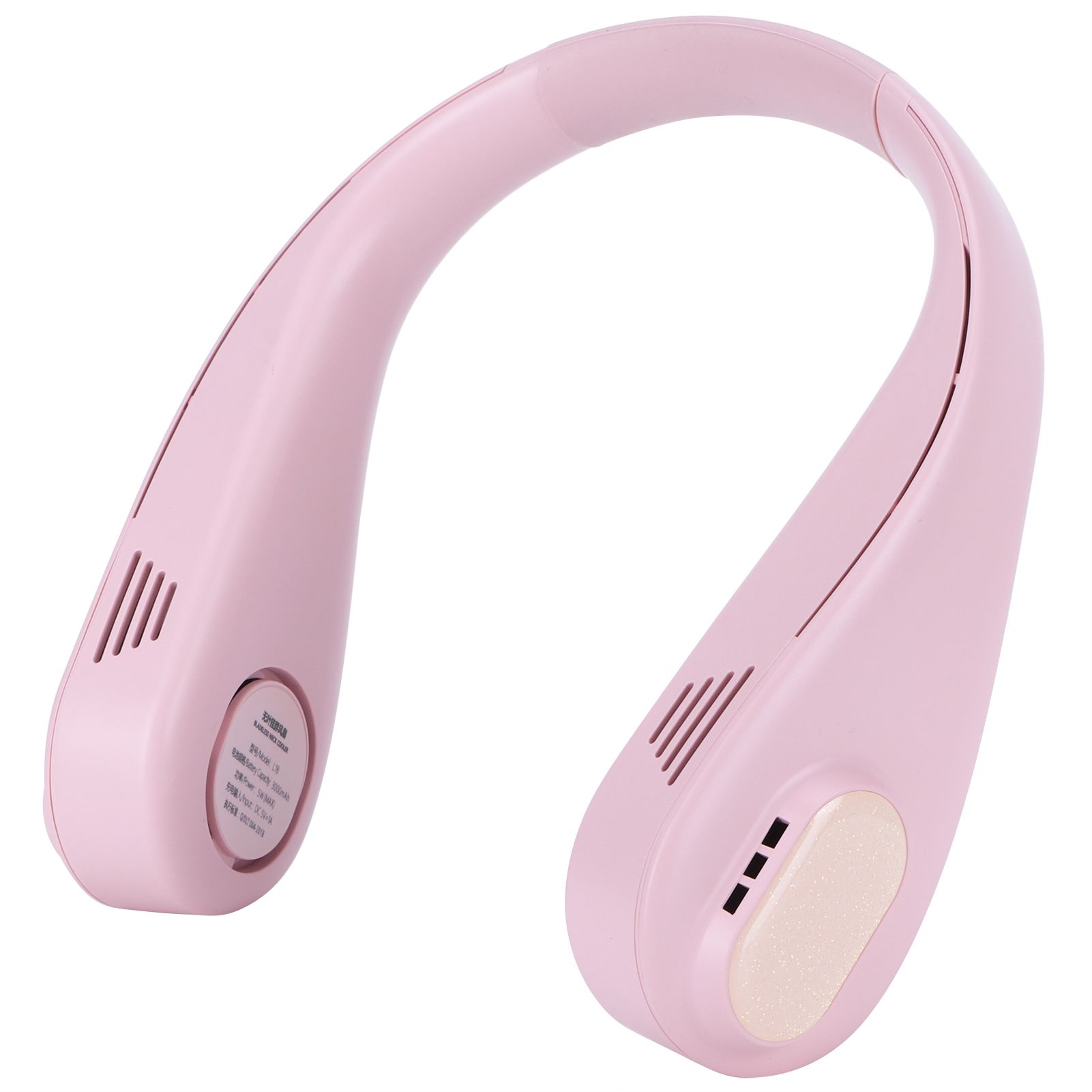 Pink Adjustable Hanging Neck Fan Portable Mini USB Electric Fan for Outdoor Home view 3