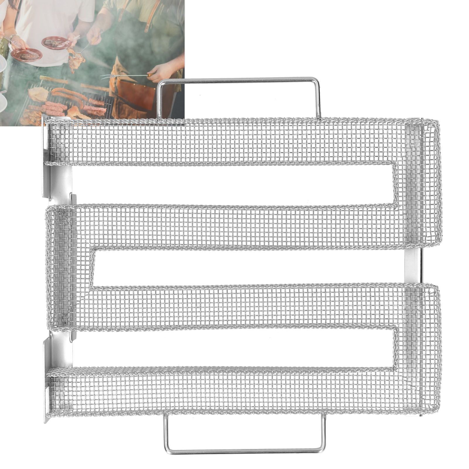 Low M Shaped Cold Smoke Generator Barbecue Net Stainless Steel Smoker Tray for view 11