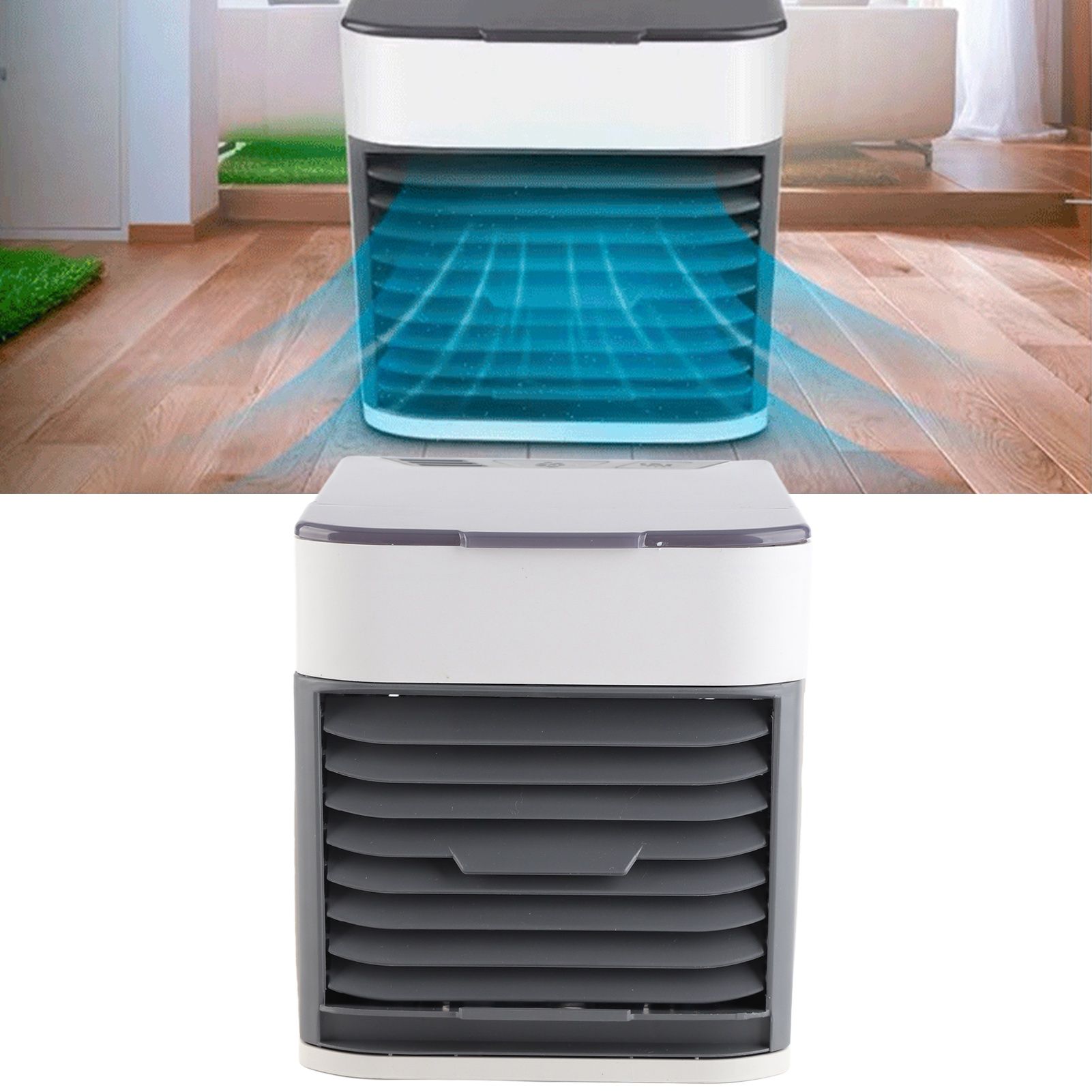USB Powered Air Cooler Mini Portable Air Contioner Fan for Refrigeration and view 12
