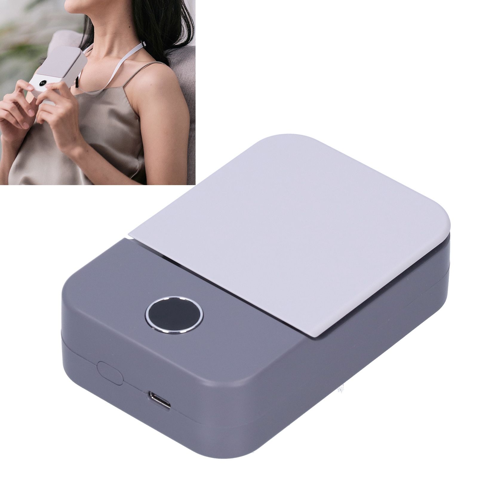 LED Digital Display Electric Fan USB Charging Portable Hanging Neck Electric view 11