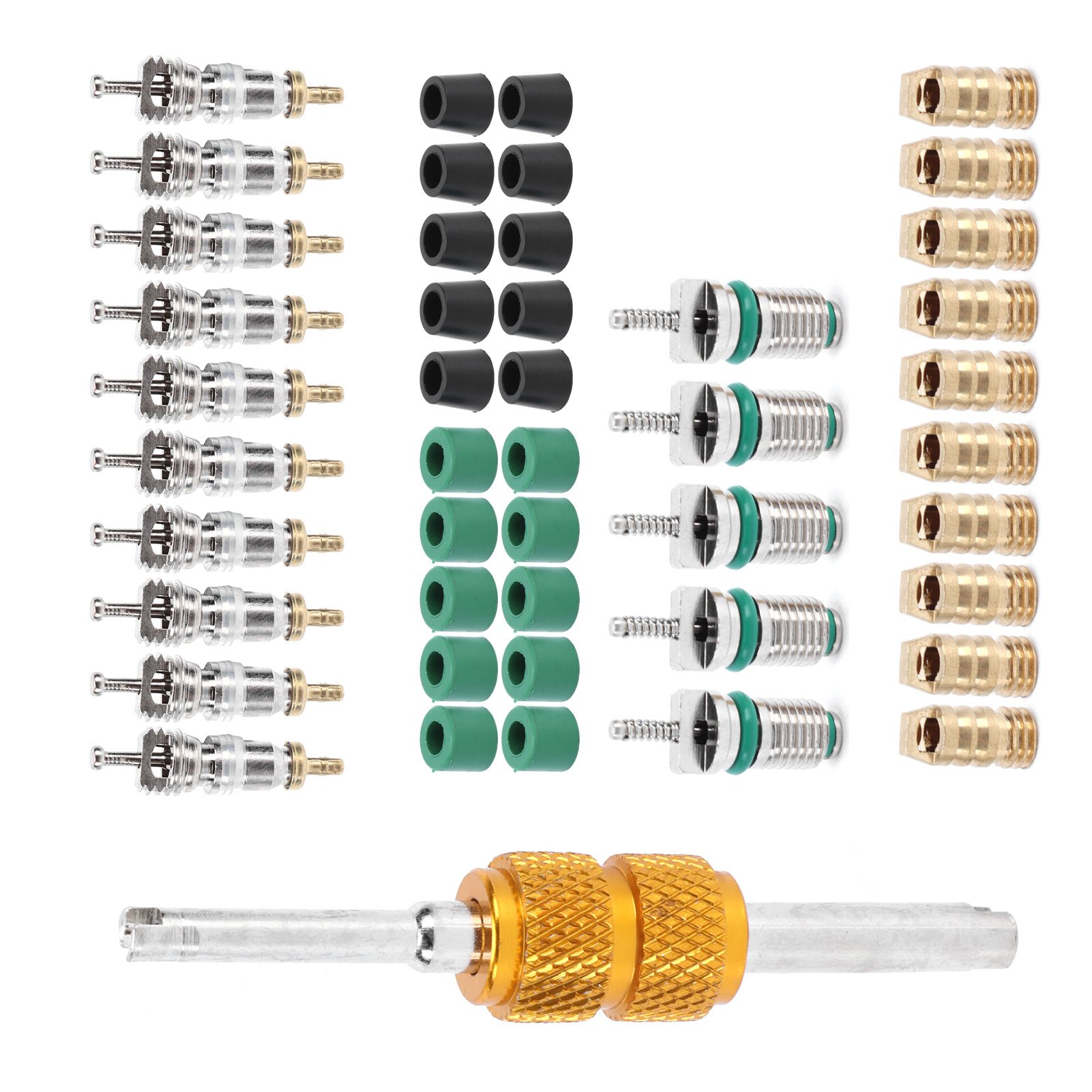 46PCS/Set Air Conditioner Valve Core Remover Tool A/C Repair Tool Gasket Set view 9