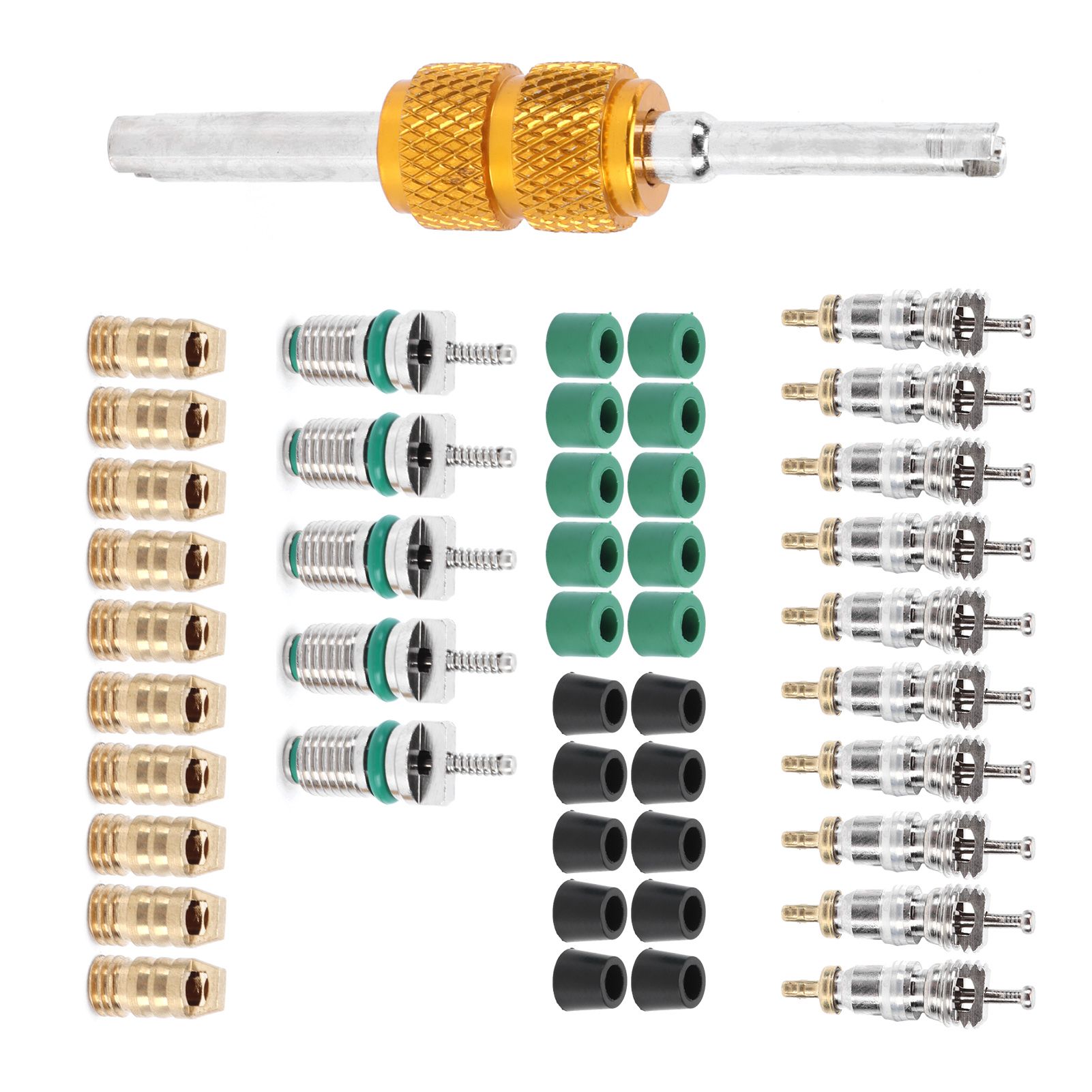 46PCS/Set Air Conditioner Valve Core Remover Tool A/C Repair Tool Gasket Set view 10