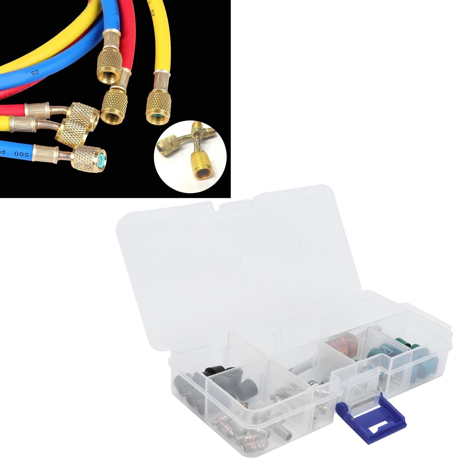 46PCS/Set Air Conditioner Valve Core Remover Tool A/C Repair Tool Gasket Set view 11