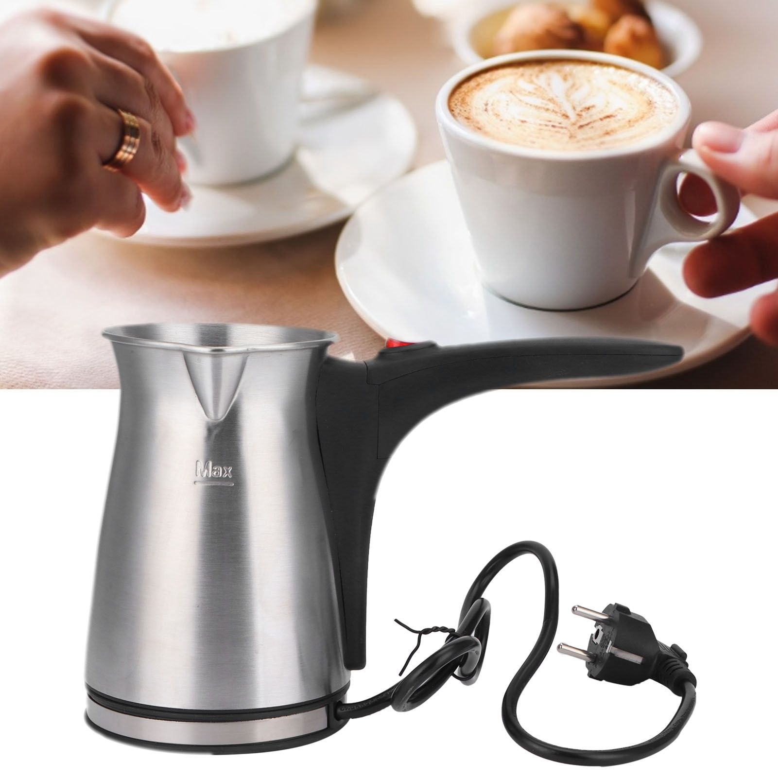 Electric Coffee Pot Coffee Milk Warmer Stainless Steel Small Heating Pot for view 12