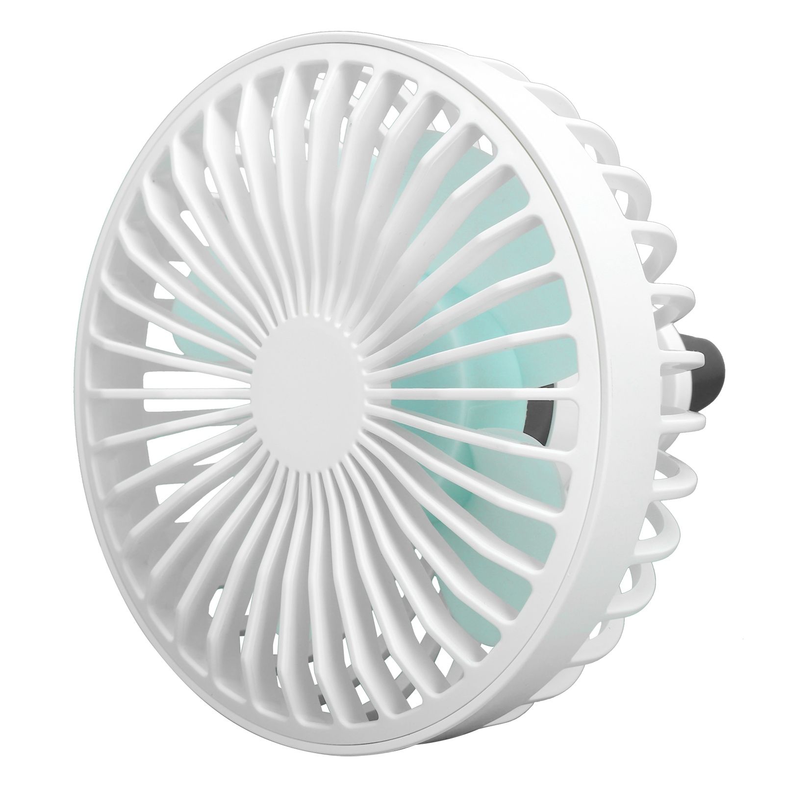 Car Cooling Fan Mini Portable USB Powered Fan with Ambient Light 3 Speed view 4