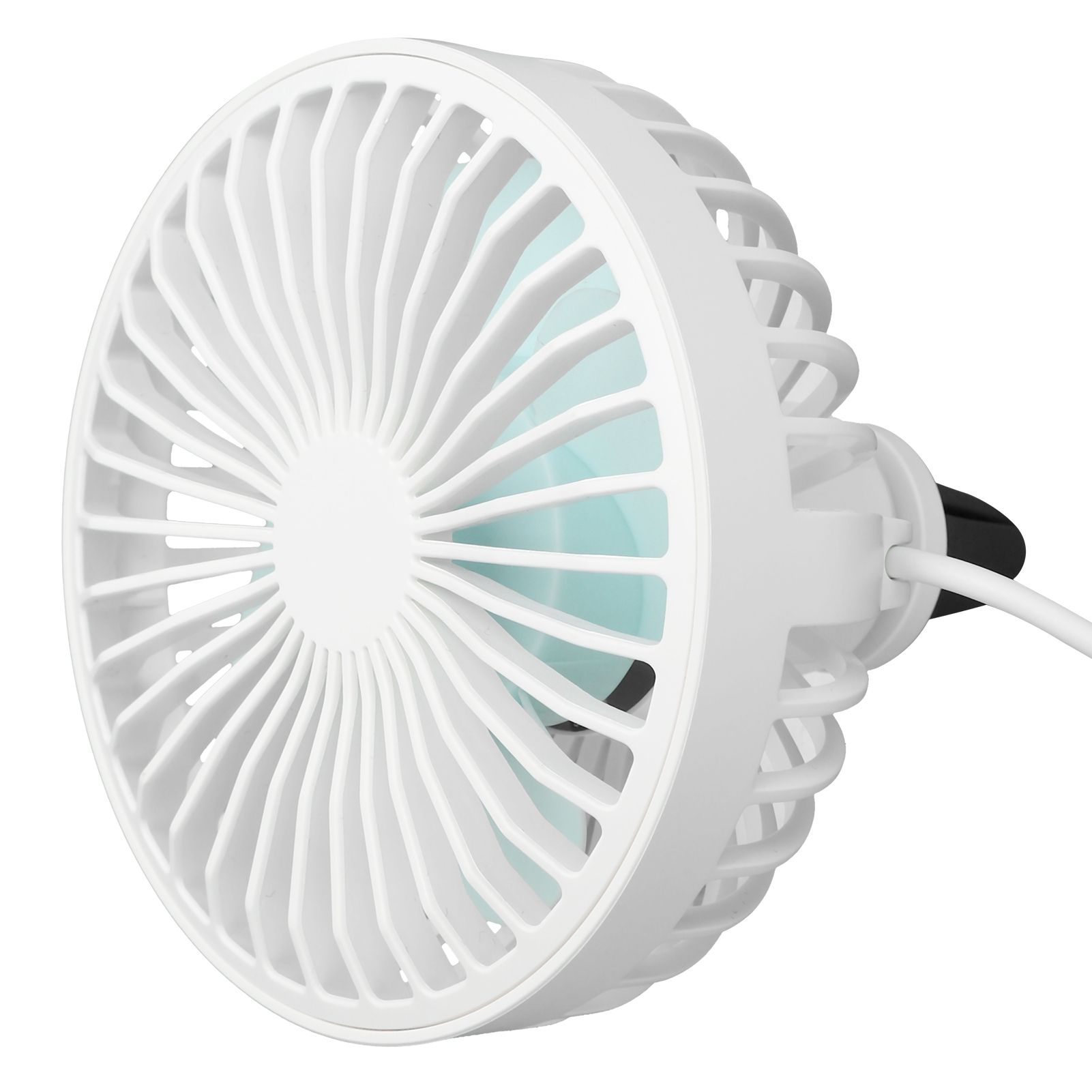 Car Cooling Fan Mini Portable USB Powered Fan with Ambient Light 3 Speed view 7