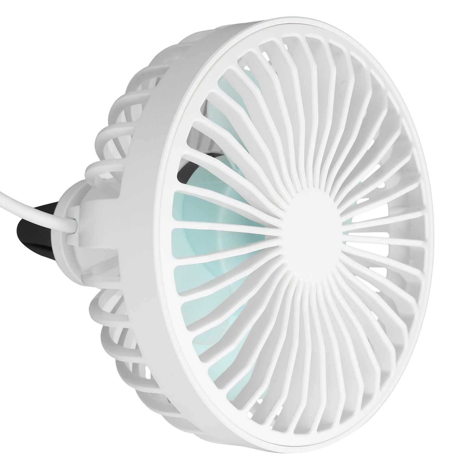 Car Cooling Fan Mini Portable USB Powered Fan with Ambient Light 3 Speed view 8