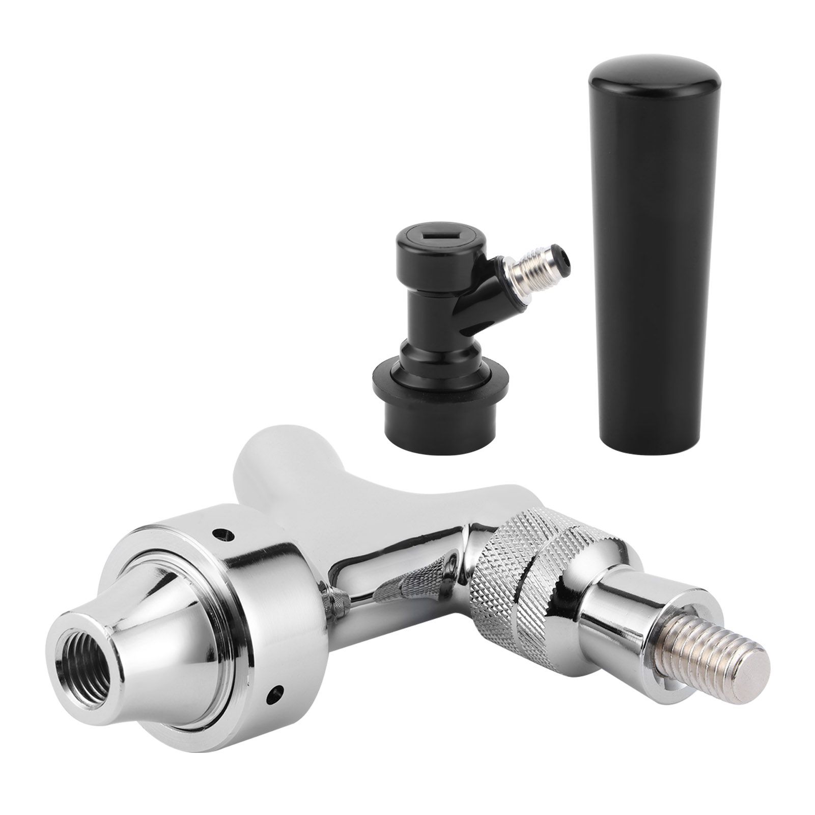 Stainless Steel Beer Keg Tap Faucet with Ball Lock Disconnect for Brewing