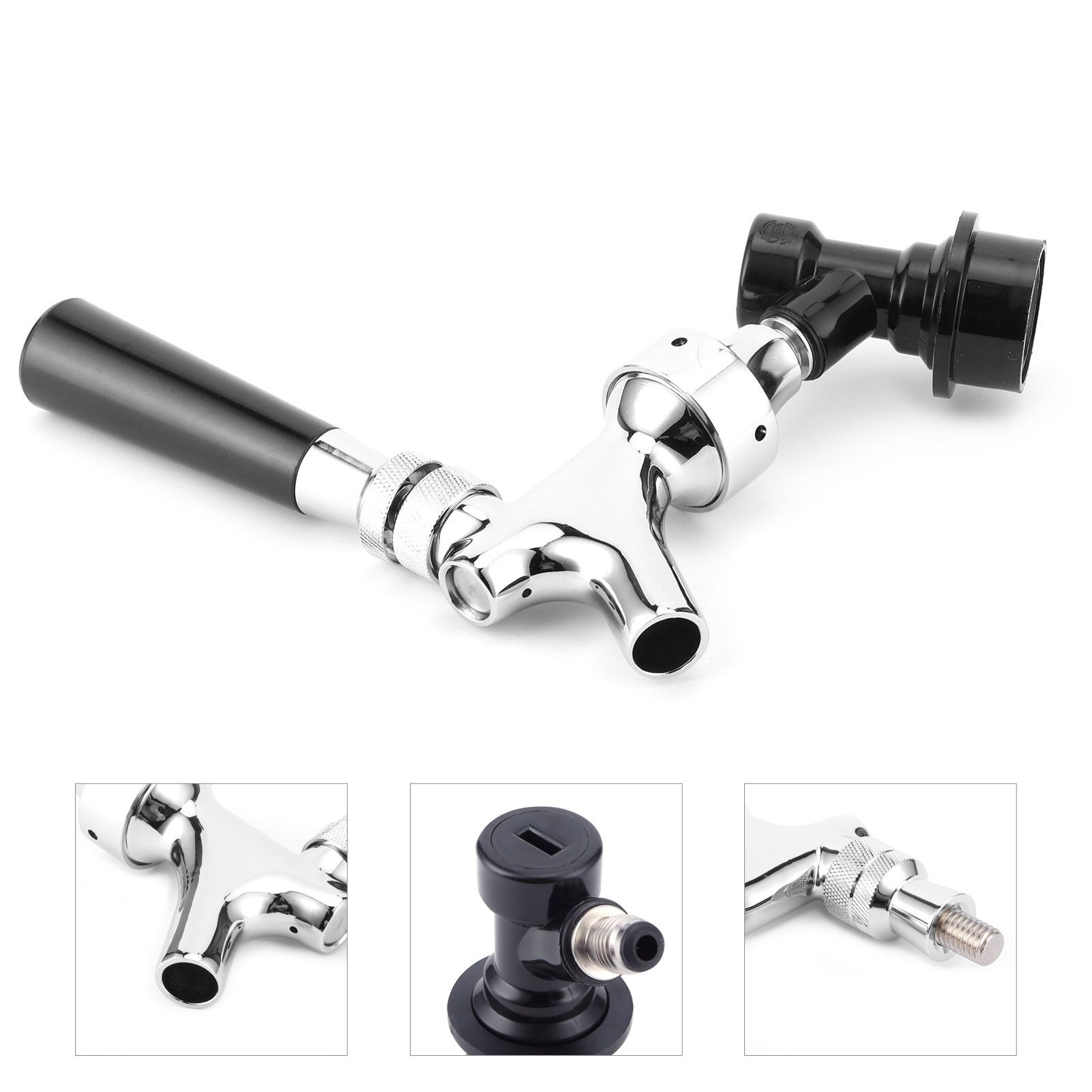Stainless Steel Beer Keg Tap Faucet with Ball Lock Disconnect for Brewing view 10