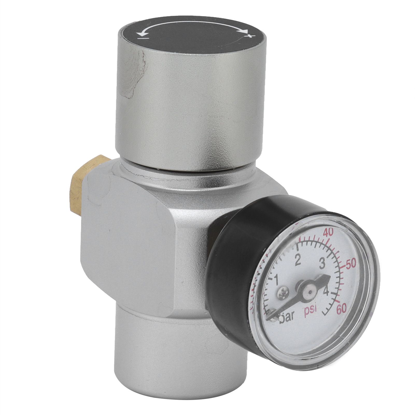 Mini CO2 Gas Regulator with CutOff Switch MFL3/8in to TR21x4 Homebrew Accessory view 5
