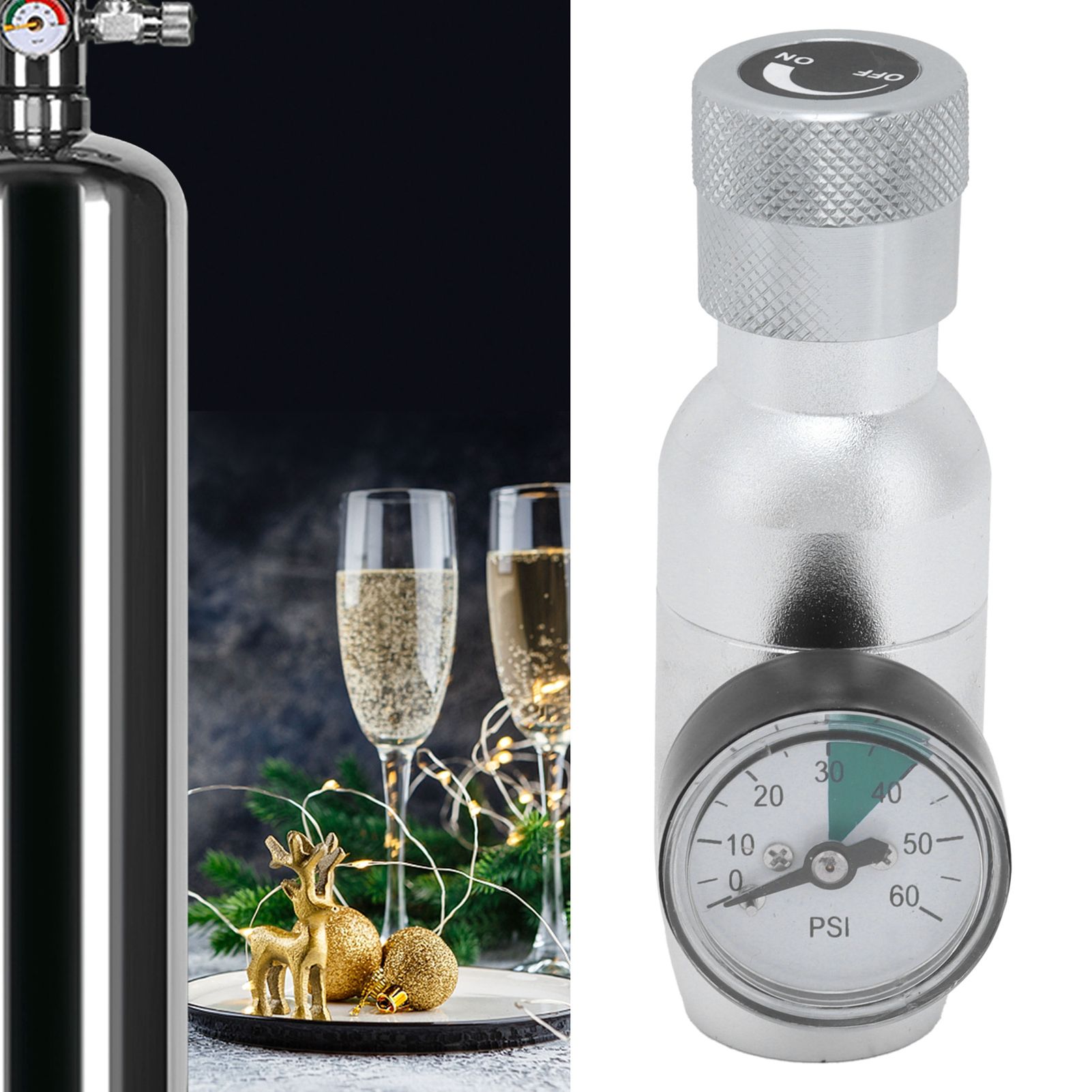 Mini CO2 Regulator with Pressure Gauge Homebrew Beer Soda Kegging Accessory view 11