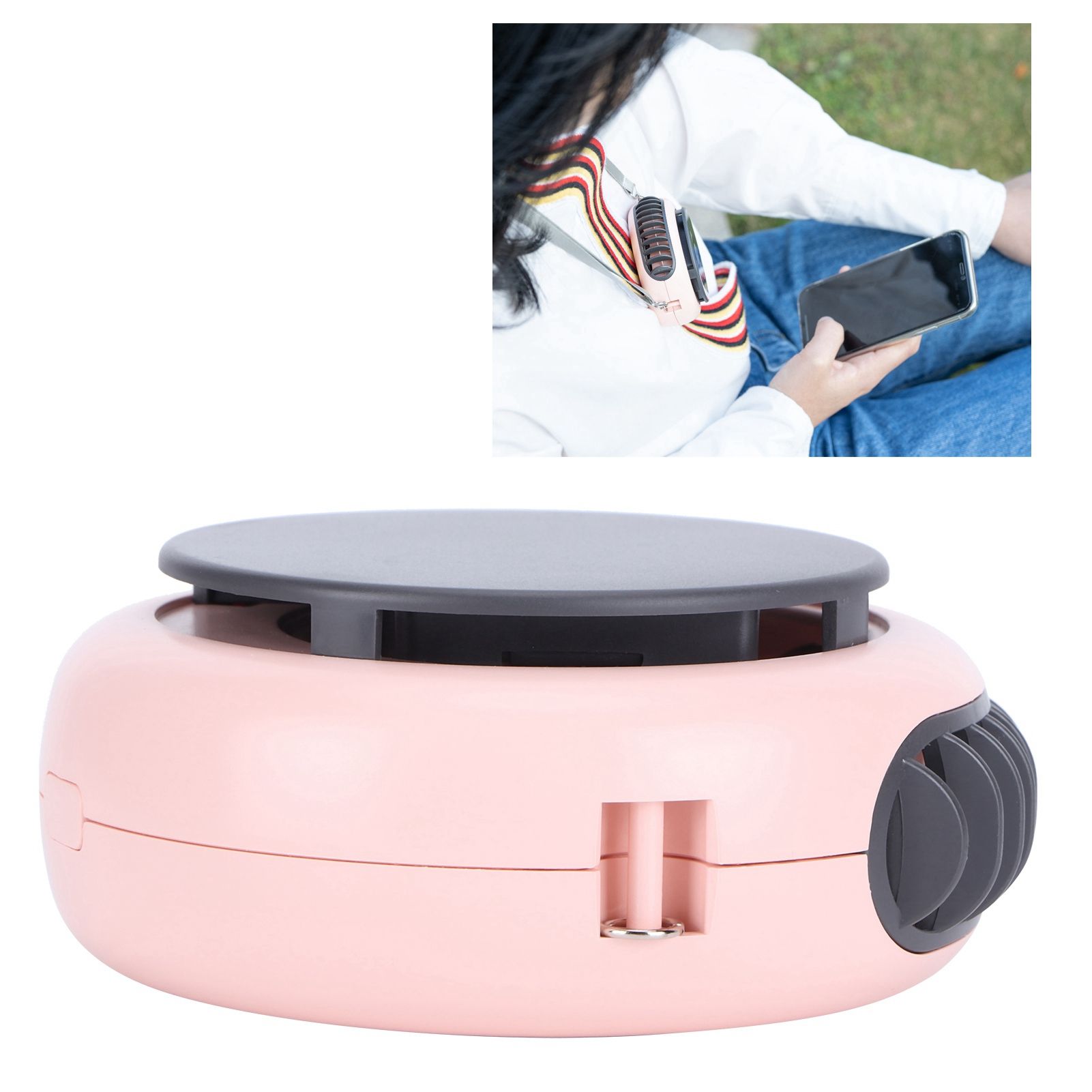 Small Round Neck Fan with Pattern Portable USB Charging Fan Desktop Fan for view 12
