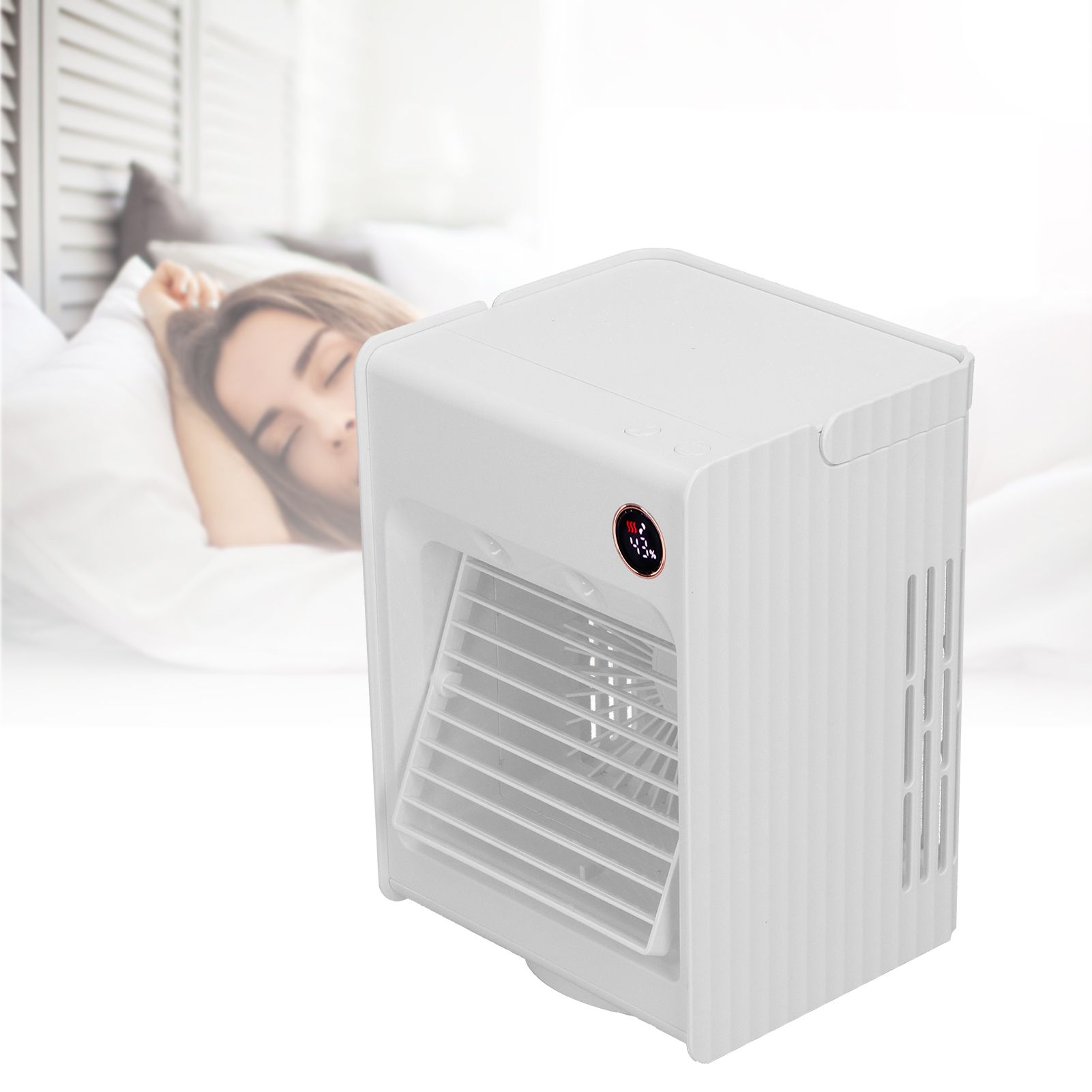 2 in 1 Oscillating Spray Humidification Fan with Light USB Charging Desktop view 11
