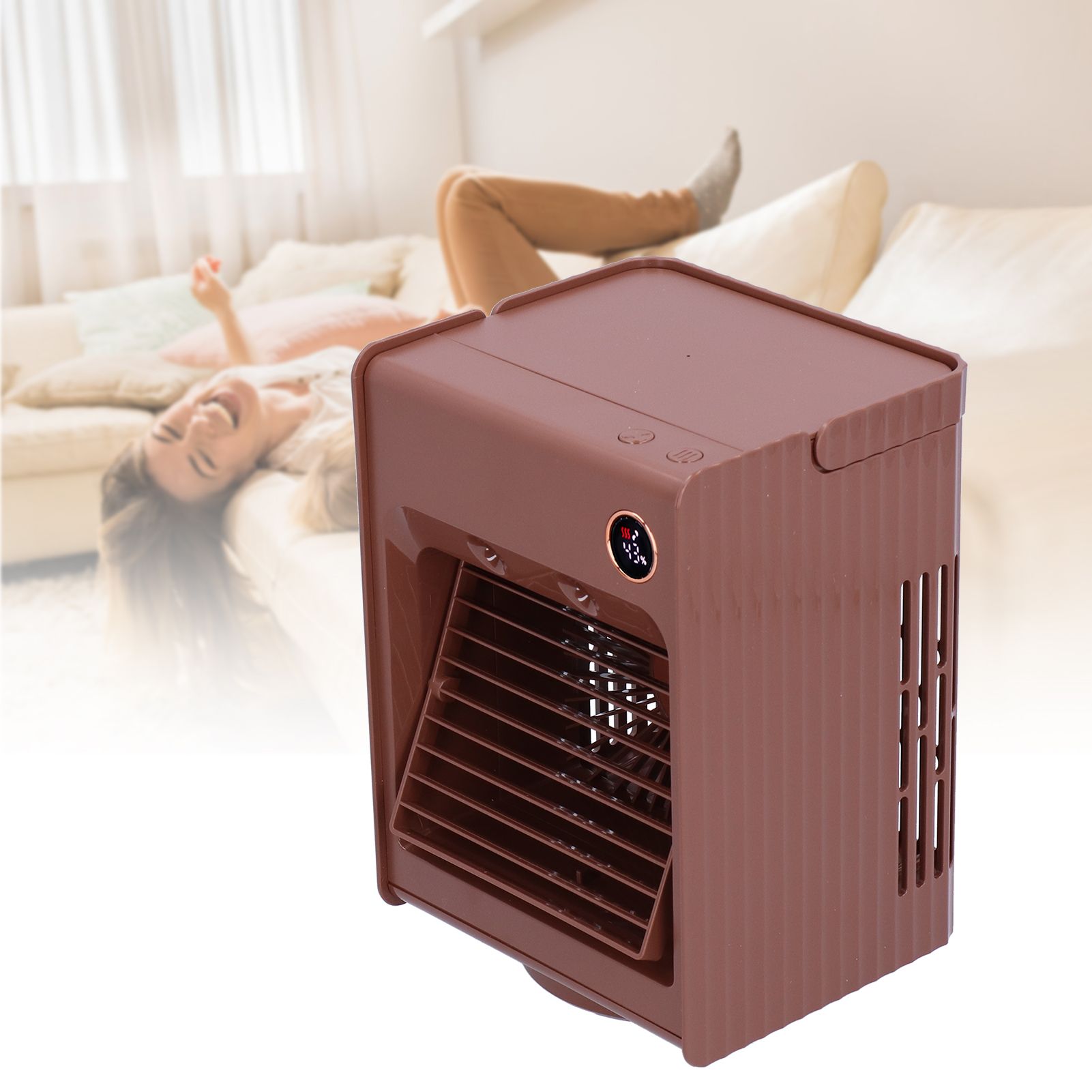 2 in 1 Oscillating Spray Humidification Fan with Light USB Charging Desktop view 12