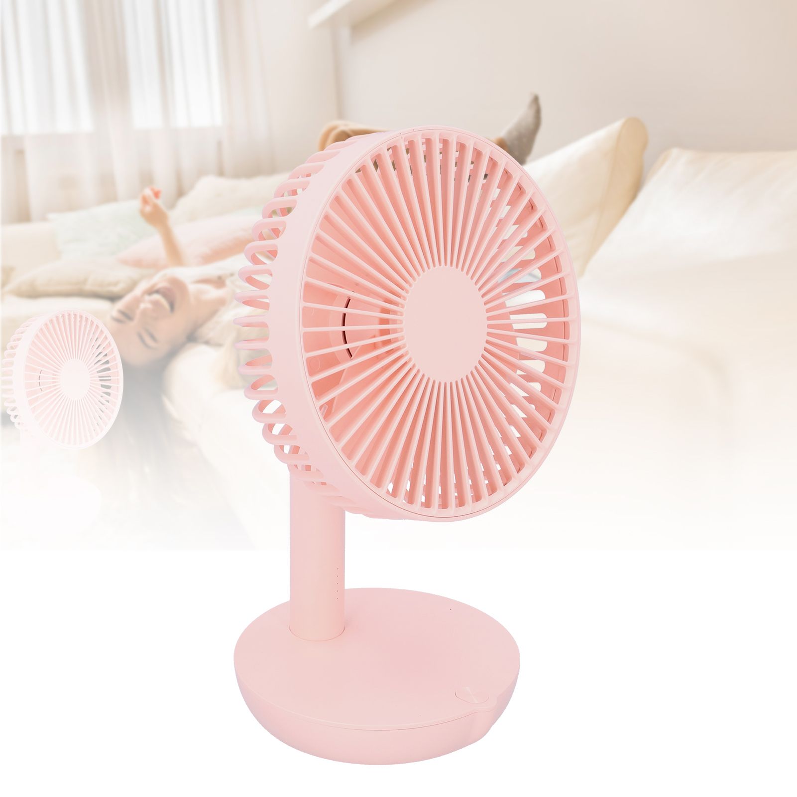 Oscillating Desk Fan Rechargeable Mute Practical Desktop USB Charging Fan for view 11