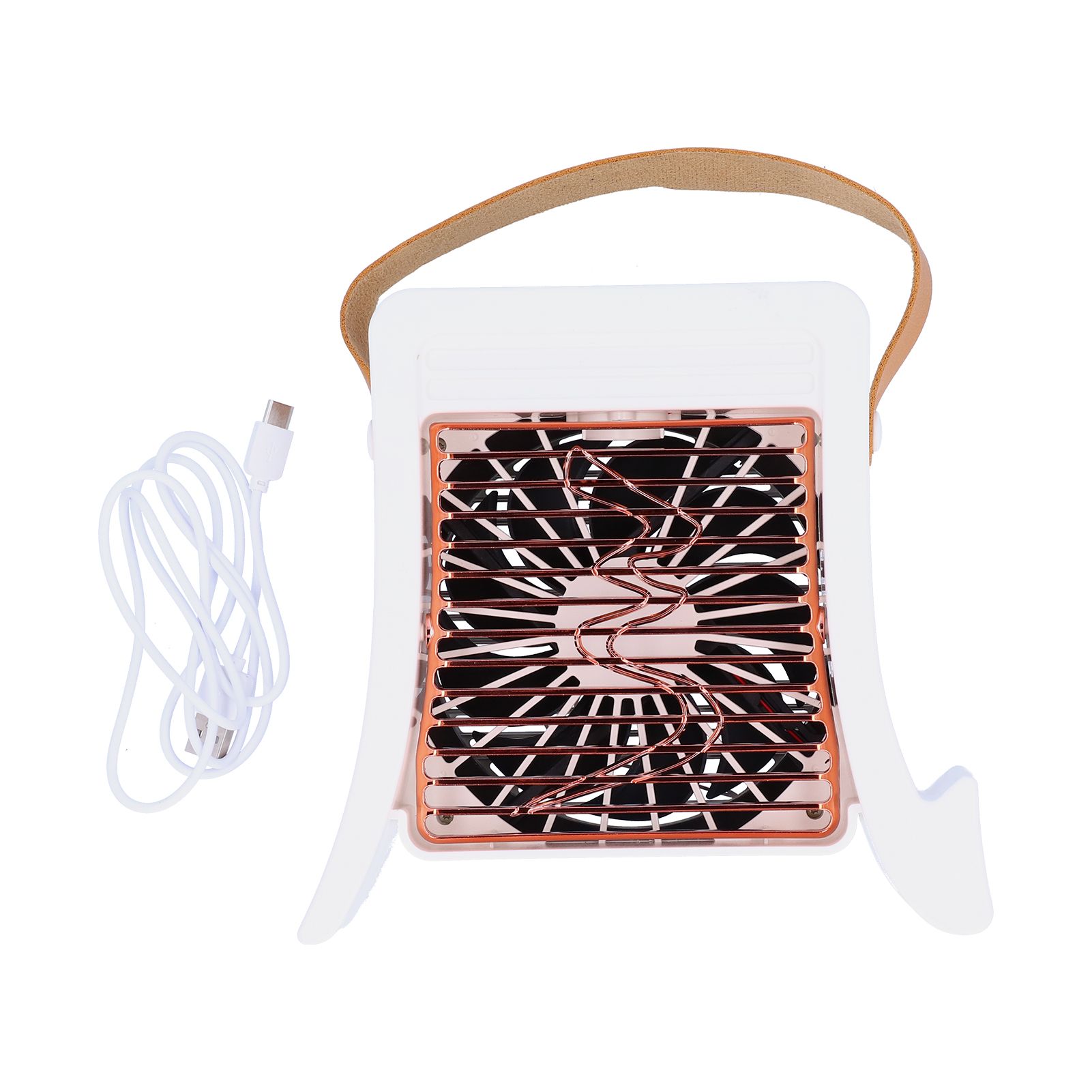 LED Humidification Fan Portable USB Charging Cooling Fan for Living Room