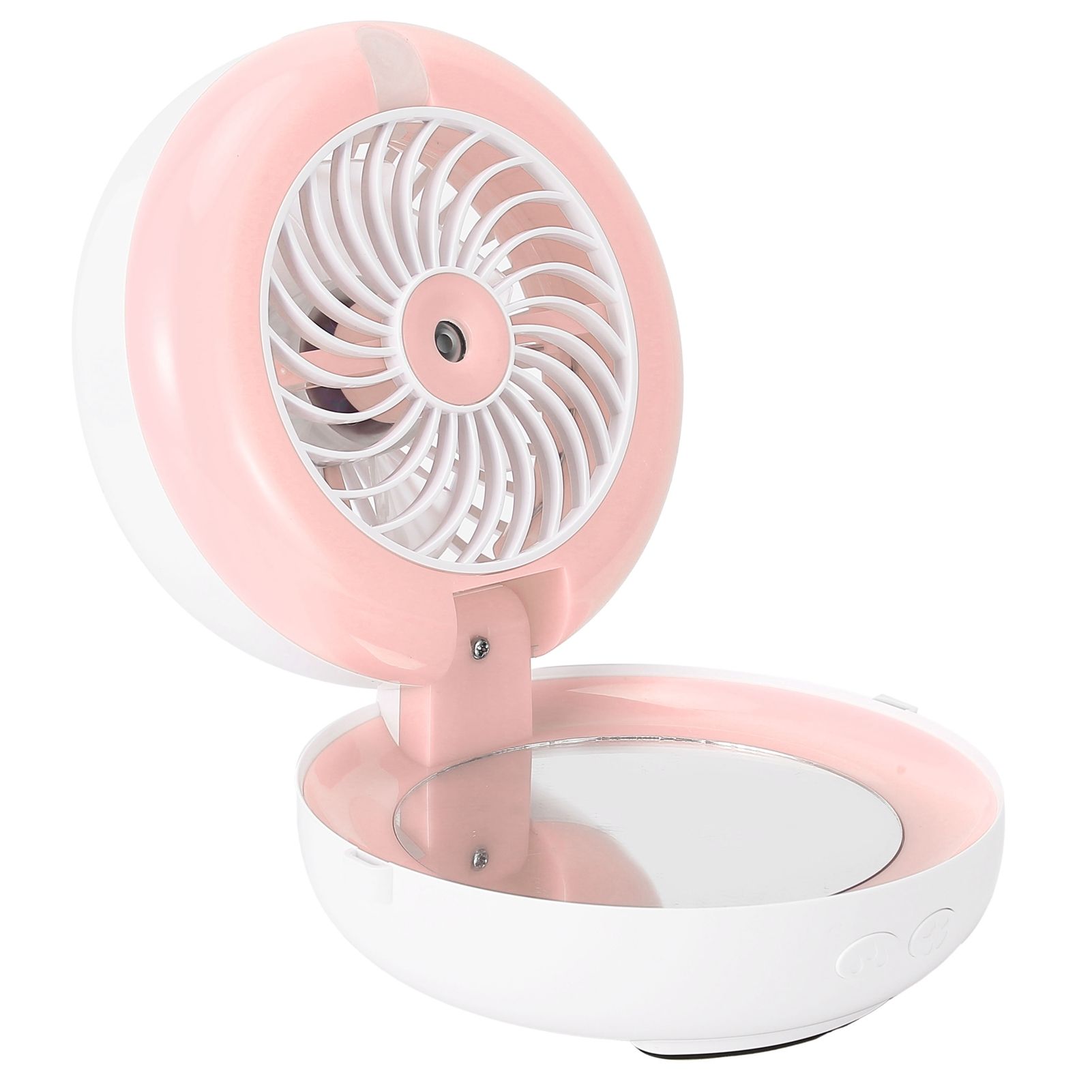 Multifunctional Folding Fan Portable USB Charging Makeup Mirror Humidifier