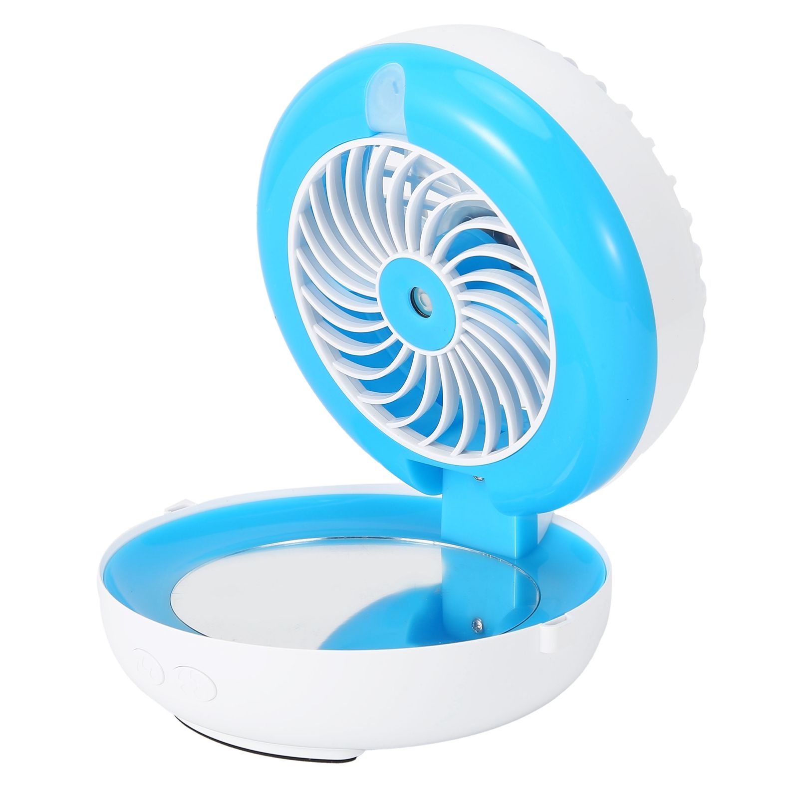Multifunctional Folding Fan Portable USB Charging Makeup Mirror Humidifier