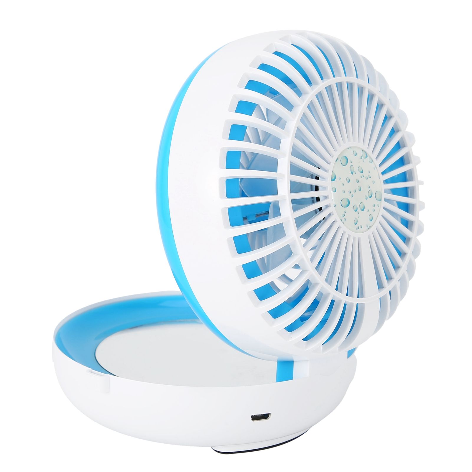 Multifunctional Folding Fan Portable USB Charging Makeup Mirror Humidifier view 7