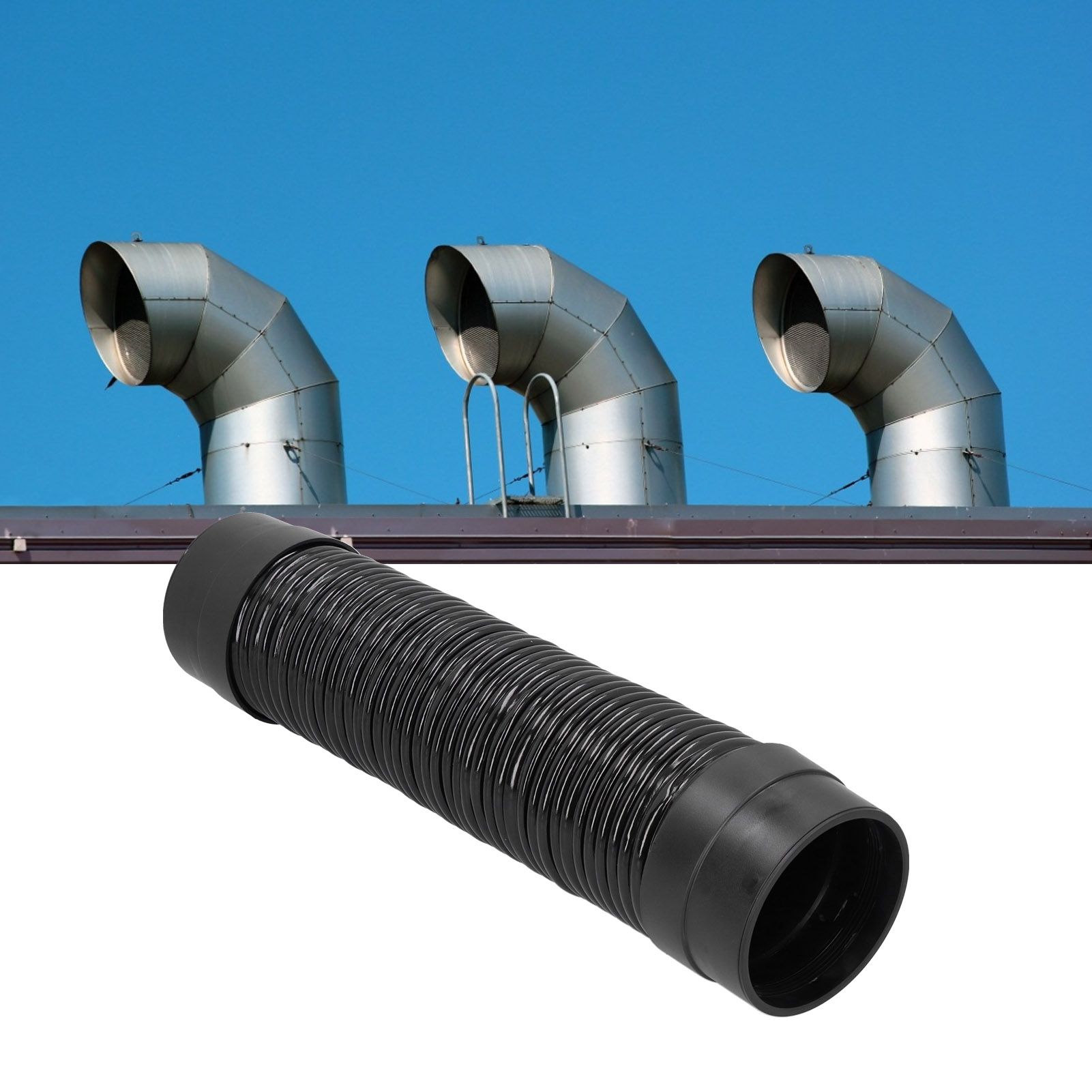 55cm/21.7in Air Duct Hose PVC Vent Hose Noise Reducer Silencer Hose for view 11